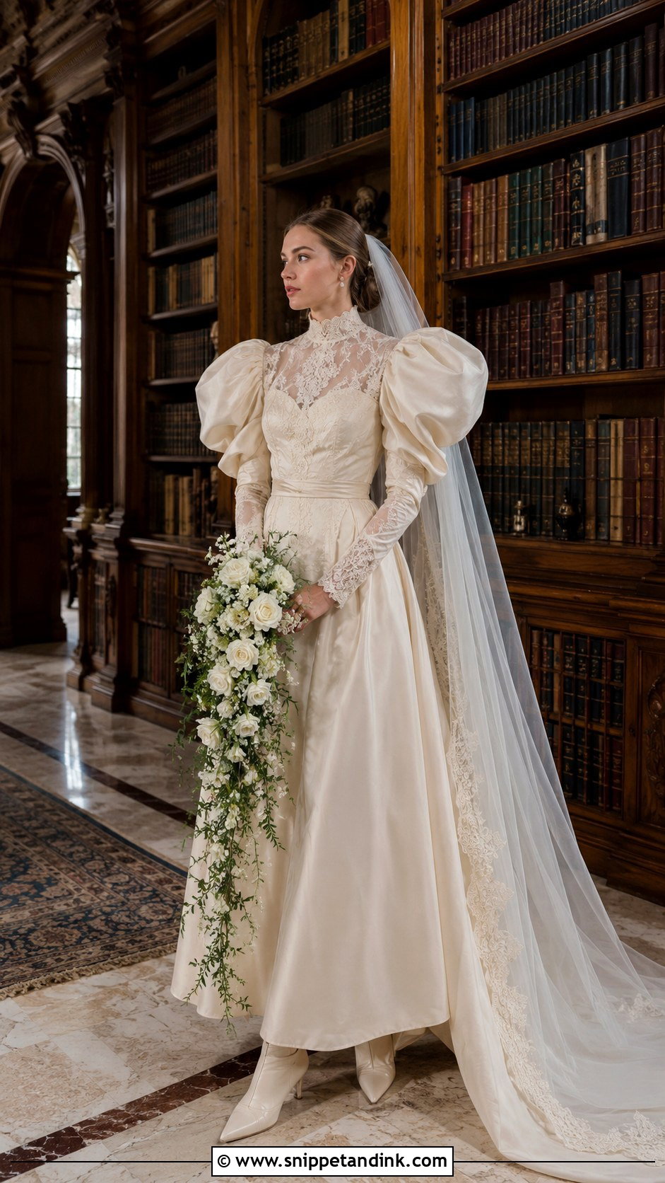 Antique Wedding Dress With Leg Of Mutton Sleeves - Snippet and Ink - 20 Antique Wedding Dresses