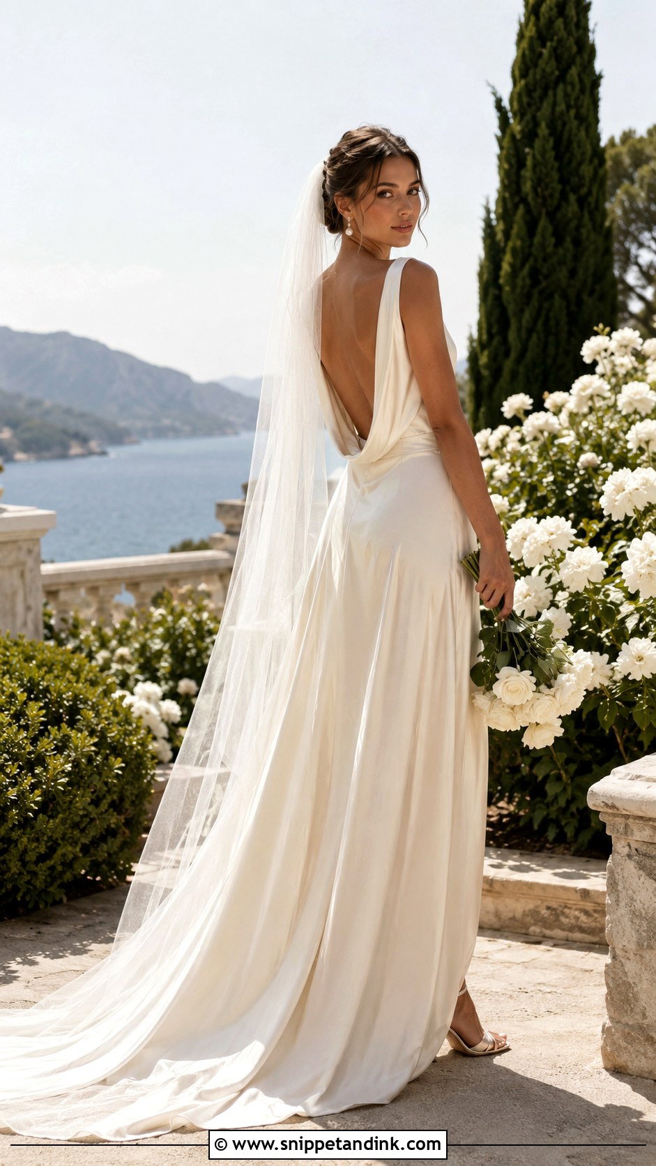 Aphrodite Silk Wedding Dress - Snippet and Ink - 20 Greek Goddesses Wedding Dress Ideas