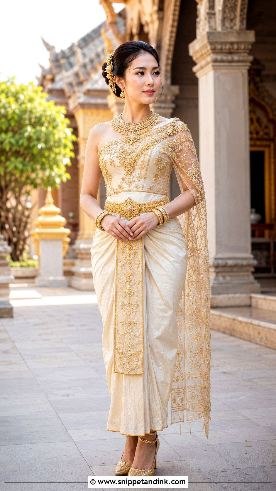 Apsara Inspired Cambodian Wedding Dress - Snippet and Ink - 20 Cambodian Wedding Dress Ideas