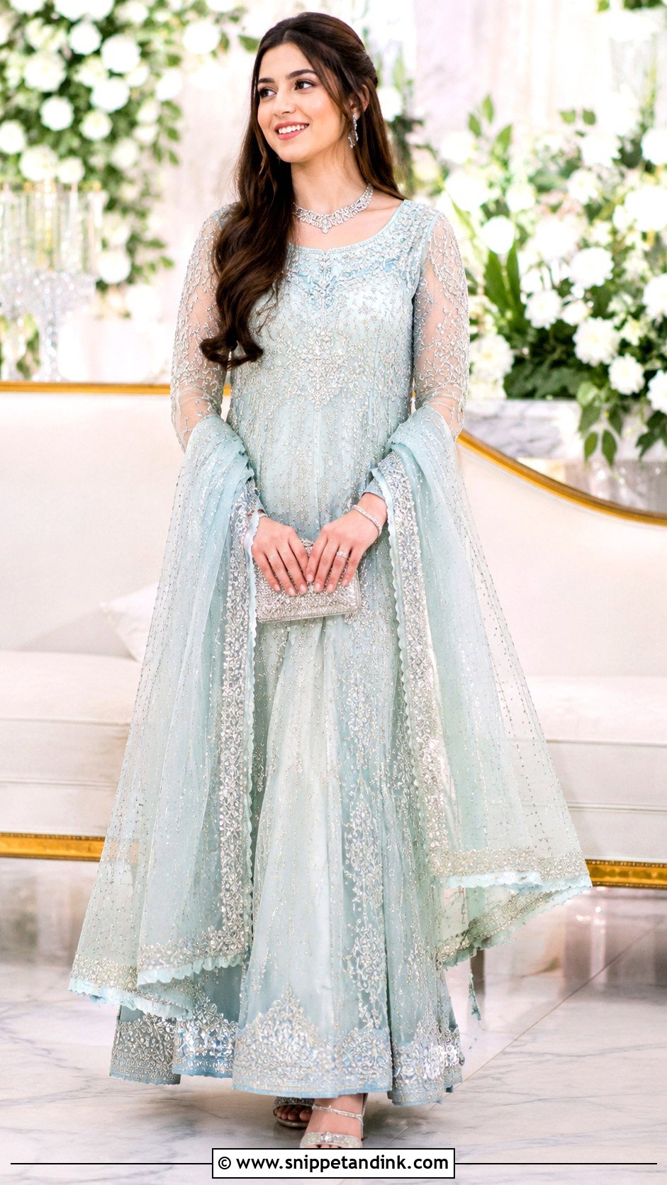 Aqua Walima Bridal Maxi Dress - Snippet and Ink - 25 Walima Bride Dresses