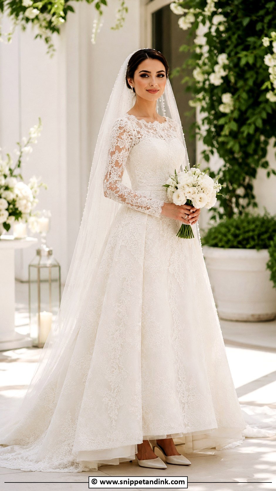 Arab A Line Wedding Dress - Snippet and Ink - 30 Arab Wedding Dress Ideas