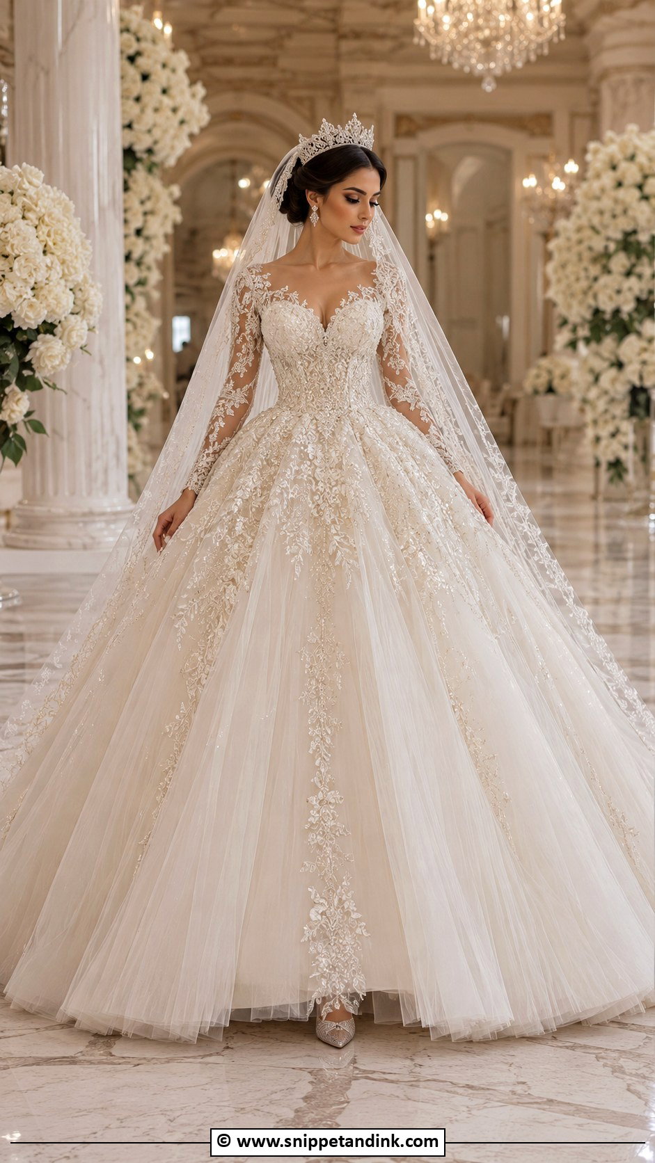 Arab Ball Gown Wedding Dress - Snippet and Ink - 30 Arab Wedding Dress Ideas