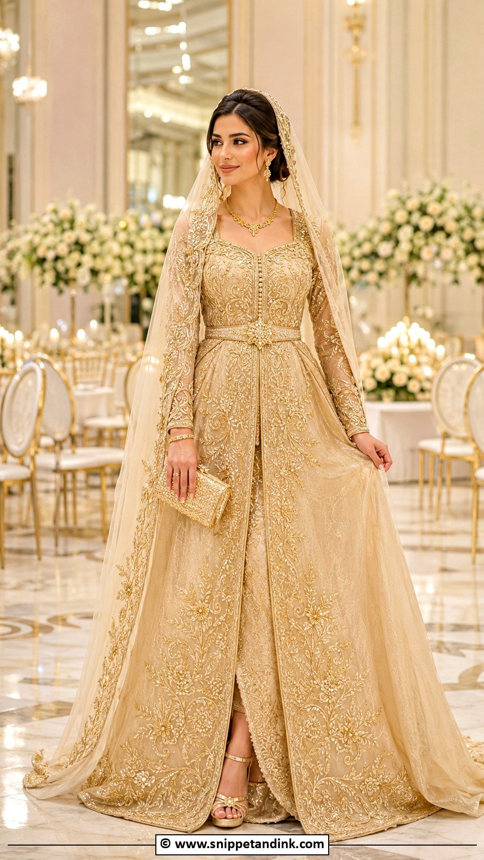 Arab Gold Wedding Dress - Snippet and Ink - 30 Arab Wedding Dress Ideas