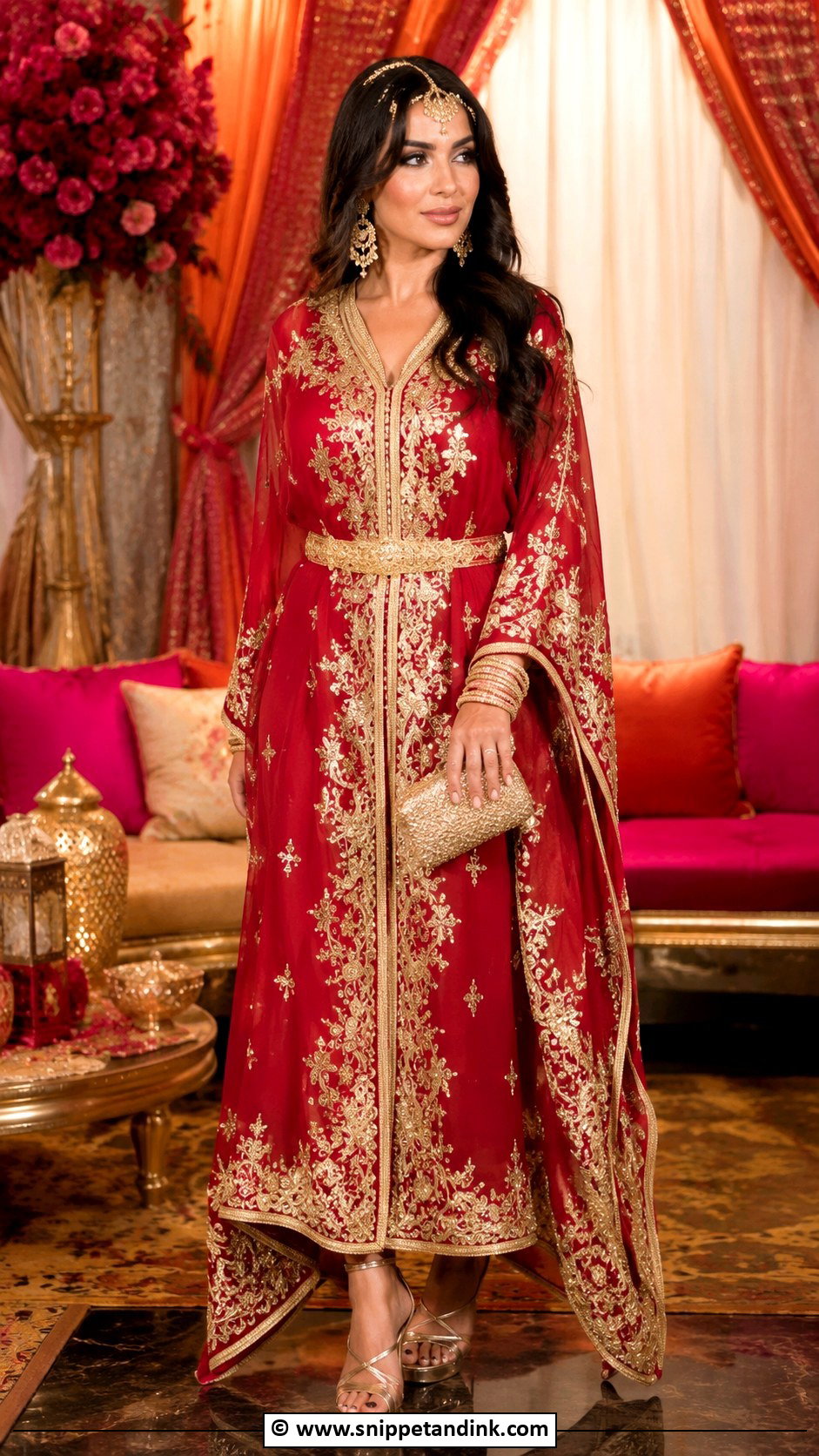 Arab Henna Night Dress - Snippet and Ink - 30 Arab Wedding Dress Ideas