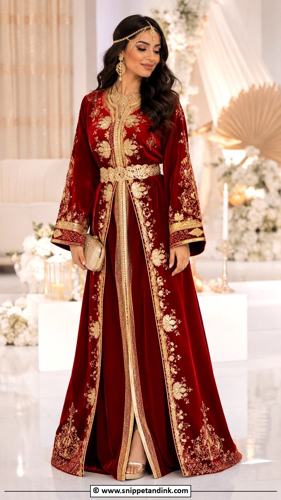 Arab Red Wedding Dress - Snippet and Ink - 30 Arab Wedding Dress Ideas