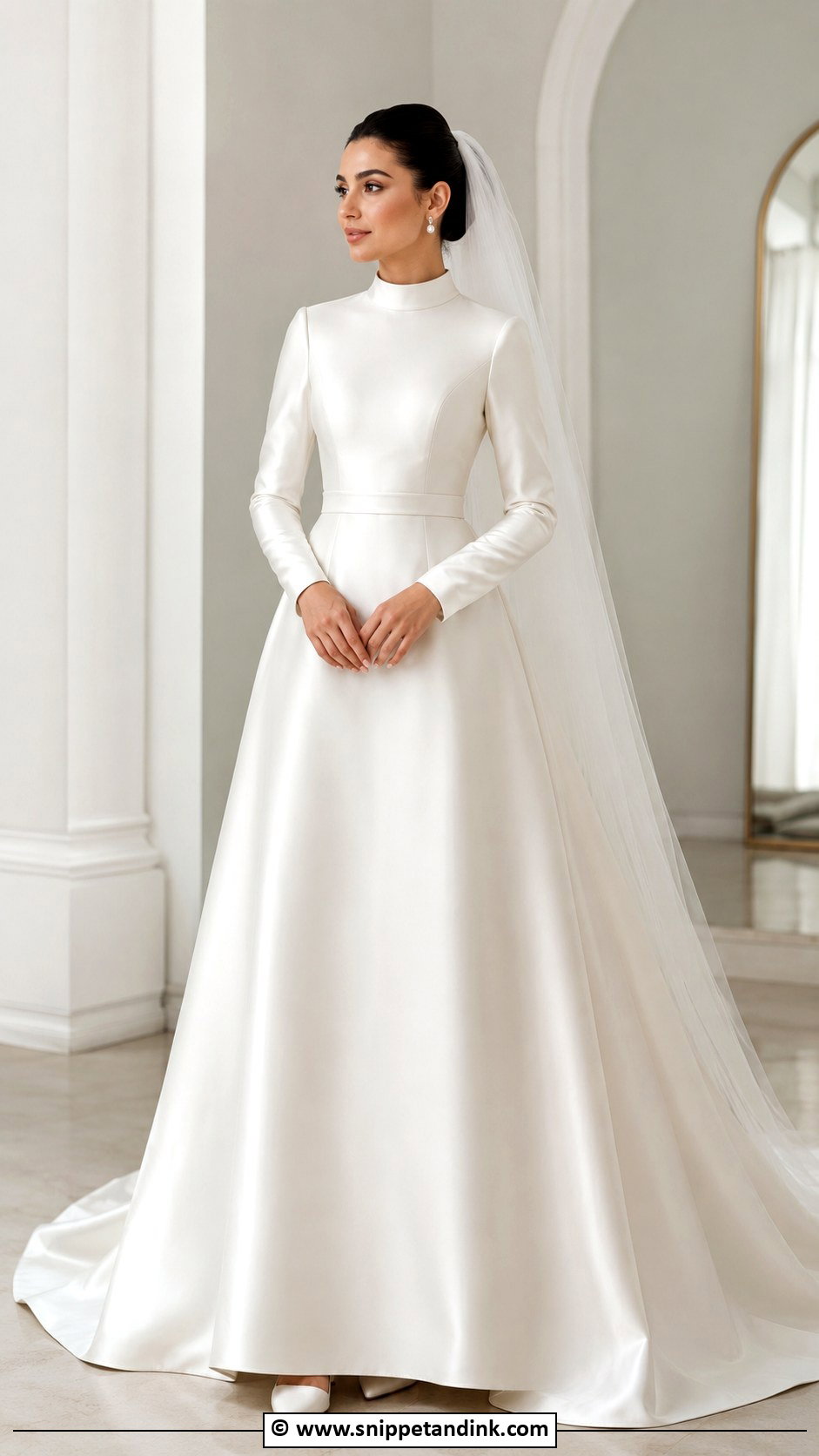 Arab Satin Wedding Dress - Snippet and Ink - 30 Arab Wedding Dress Ideas