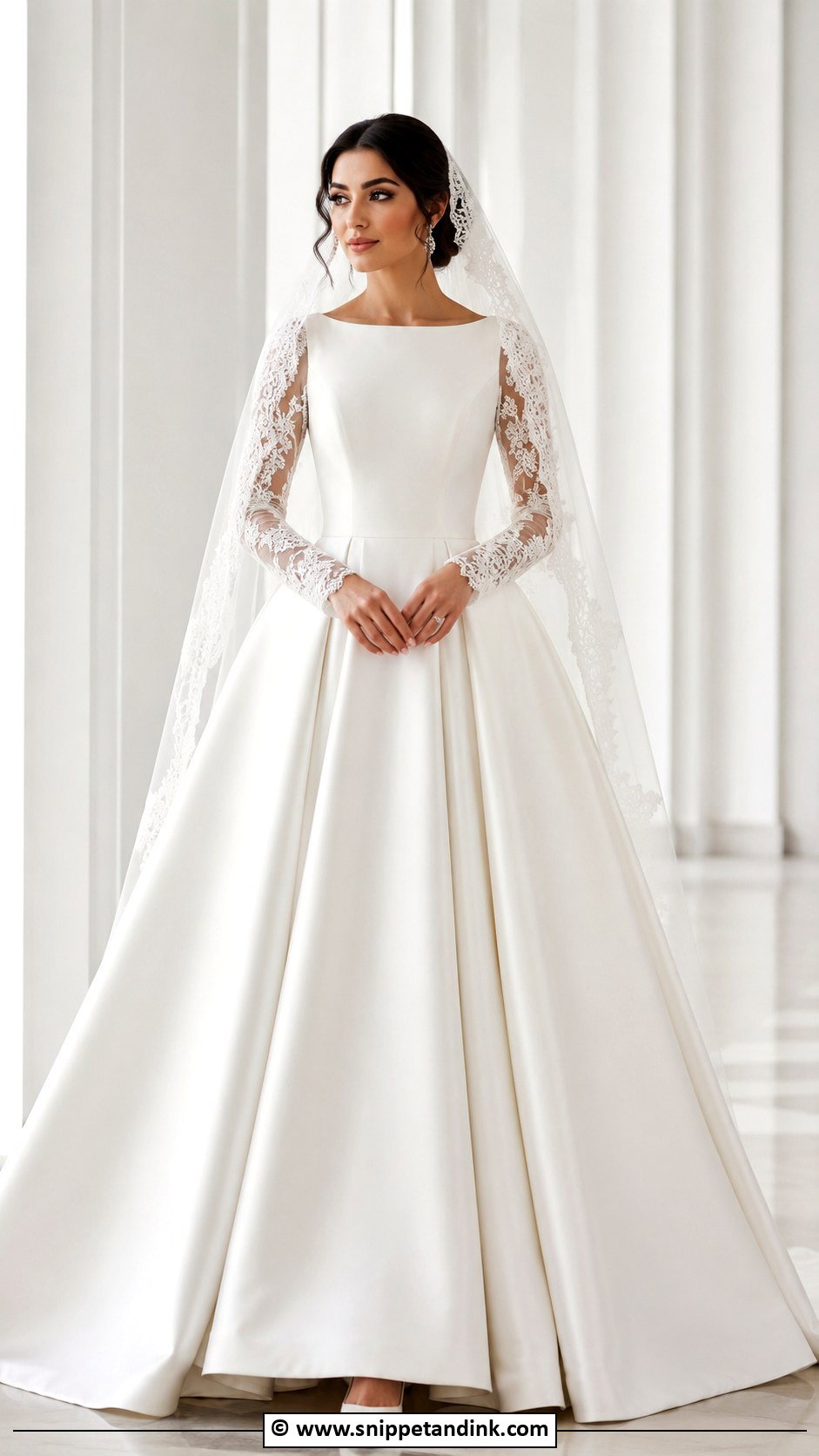 Arab Wedding Dress With Detachable Sleeves - Snippet and Ink - 30 Arab Wedding Dress Ideas