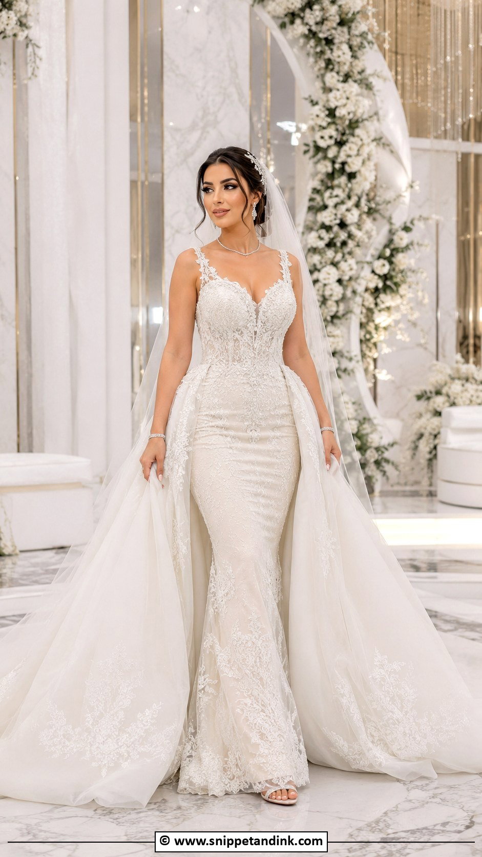 Arab Wedding Dress With Overskirt - Snippet and Ink - 30 Arab Wedding Dress Ideas