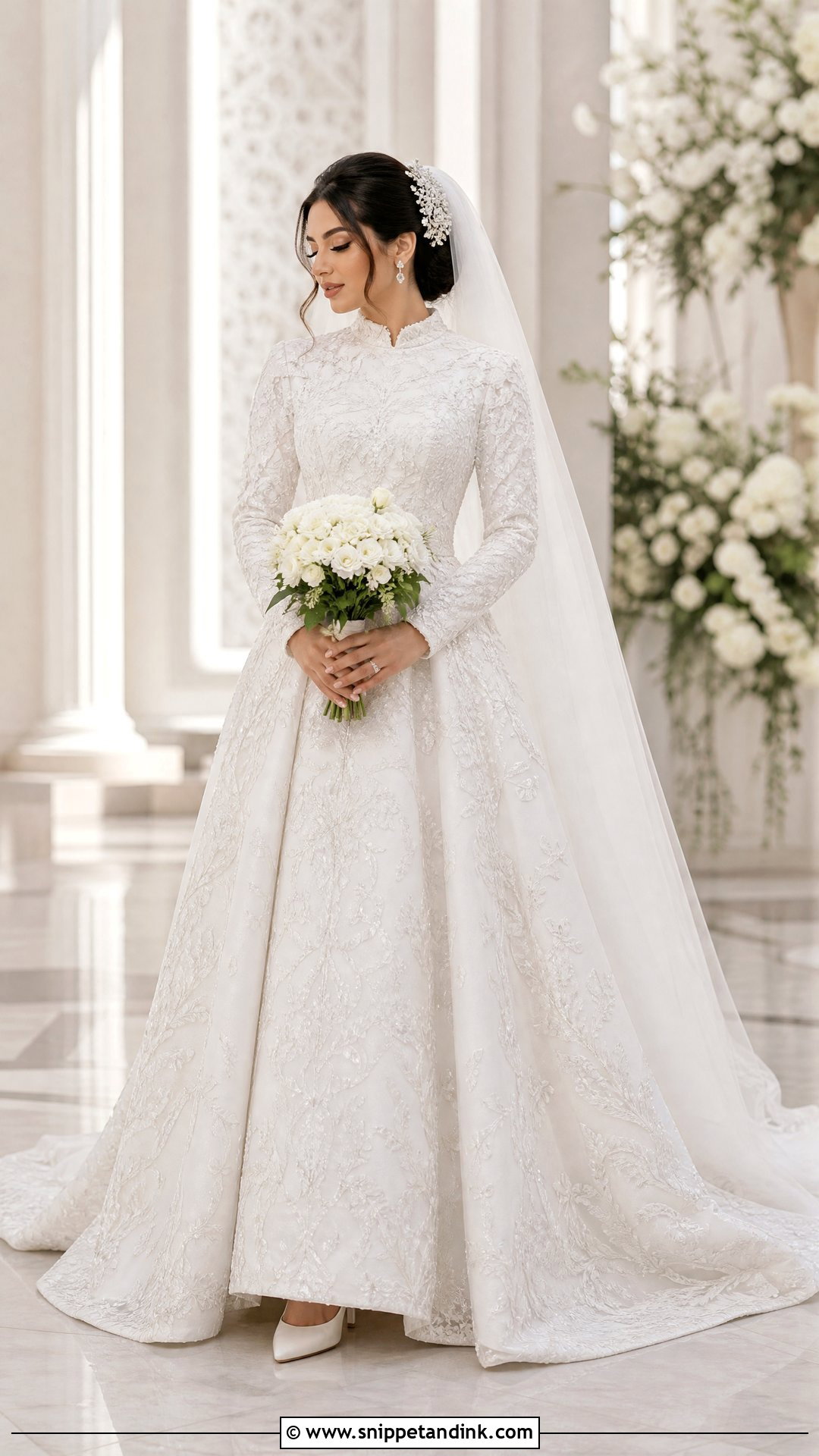 Arabian A Line Wedding Dress - Snippet and Ink - 25 Arabian Wedding Dress Ideas