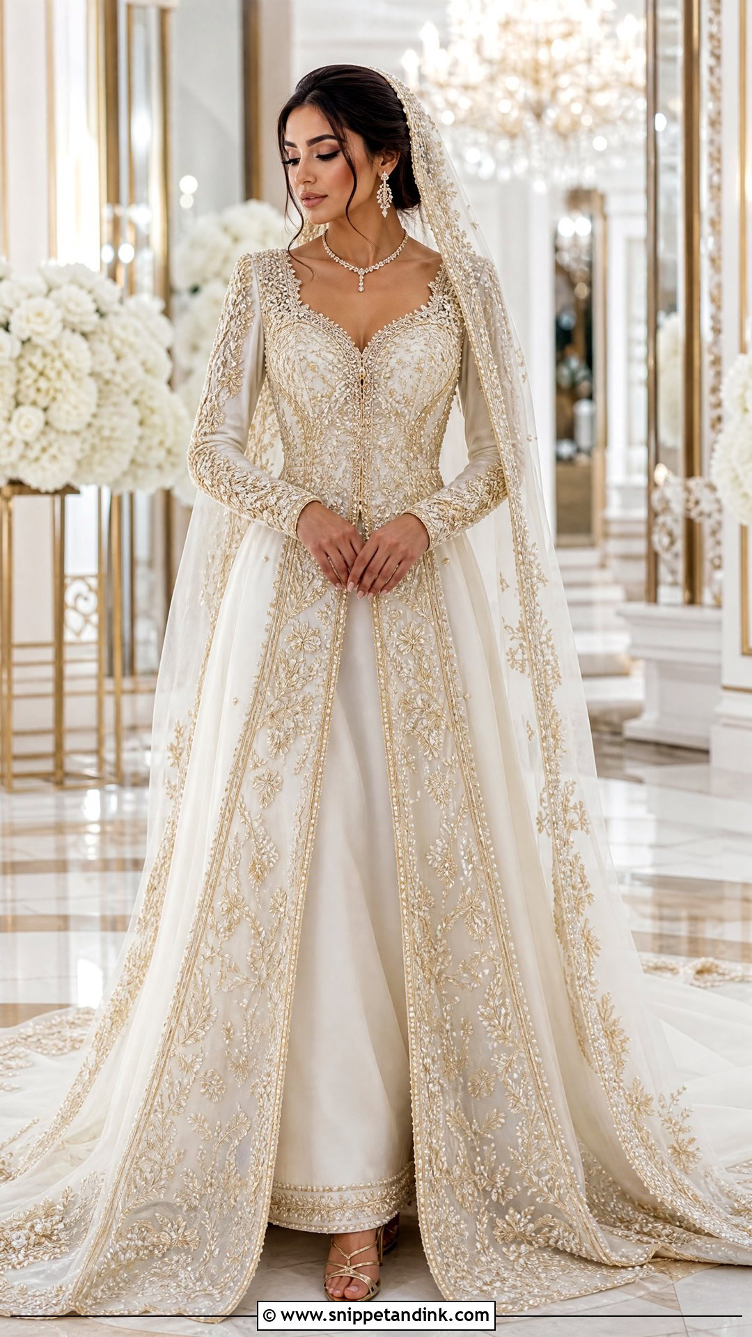 Arabian Embroidered Wedding Dress - Snippet and Ink - 25 Arabian Wedding Dress Ideas