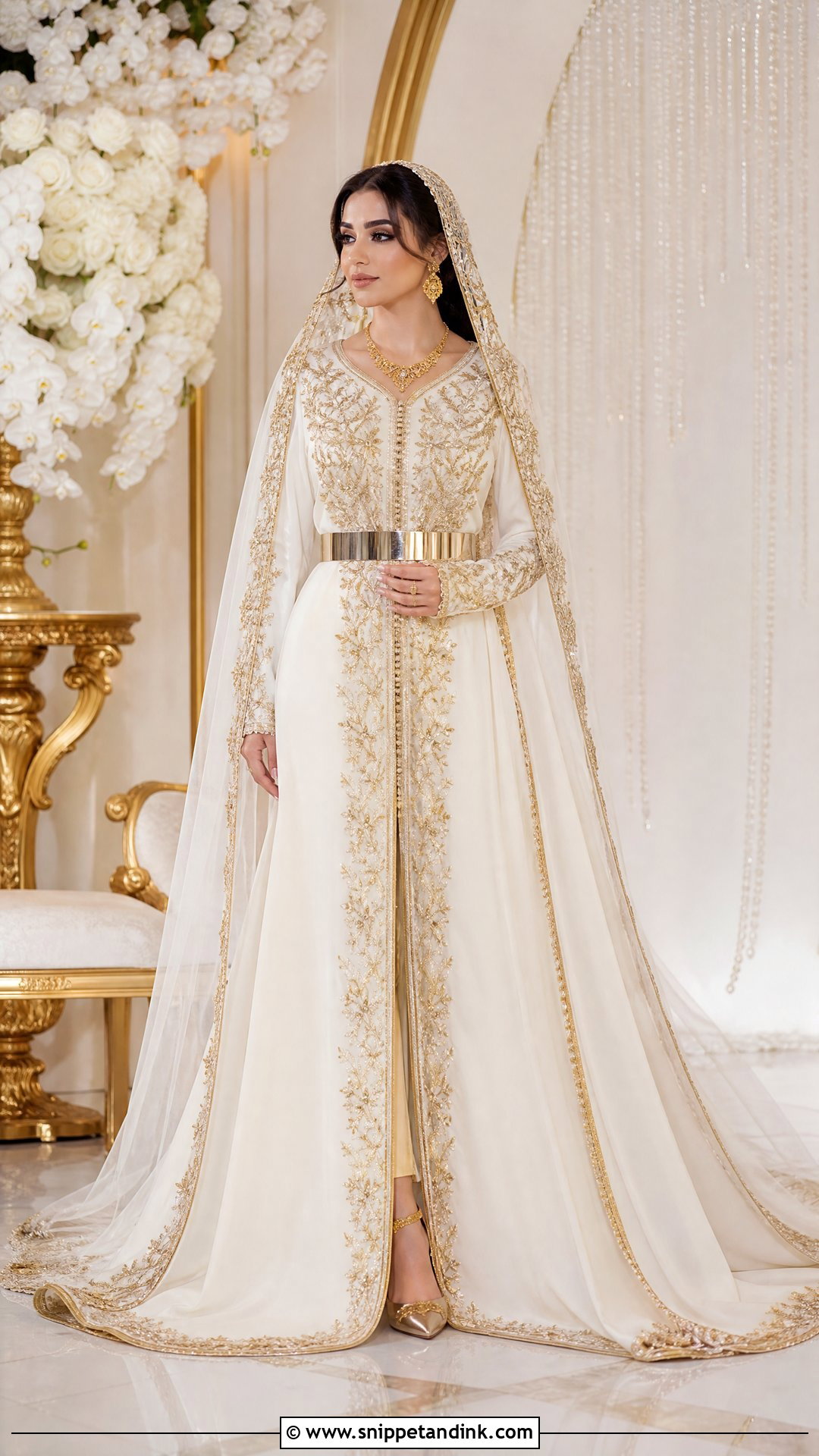 Arabian Gold Wedding Dress - Snippet and Ink - 25 Arabian Wedding Dress Ideas