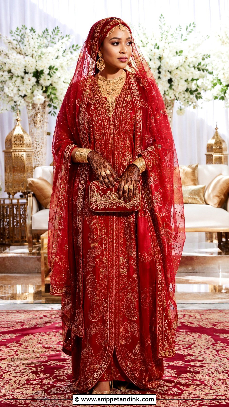Arabian Inspired Kanuri Bridal Outfit - Snippet and Ink - 20 Kanuri Bride Ideas