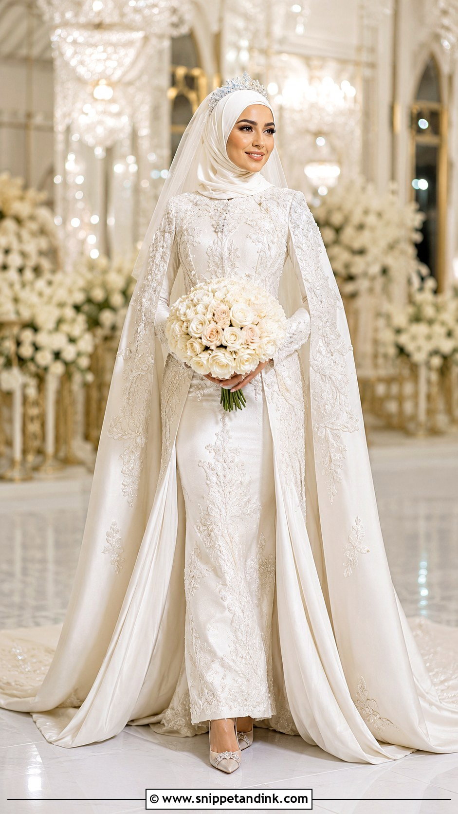 Arabic Hijab Bridal Dress - Snippet and Ink - 25 Hijab Bridal Look Ideas