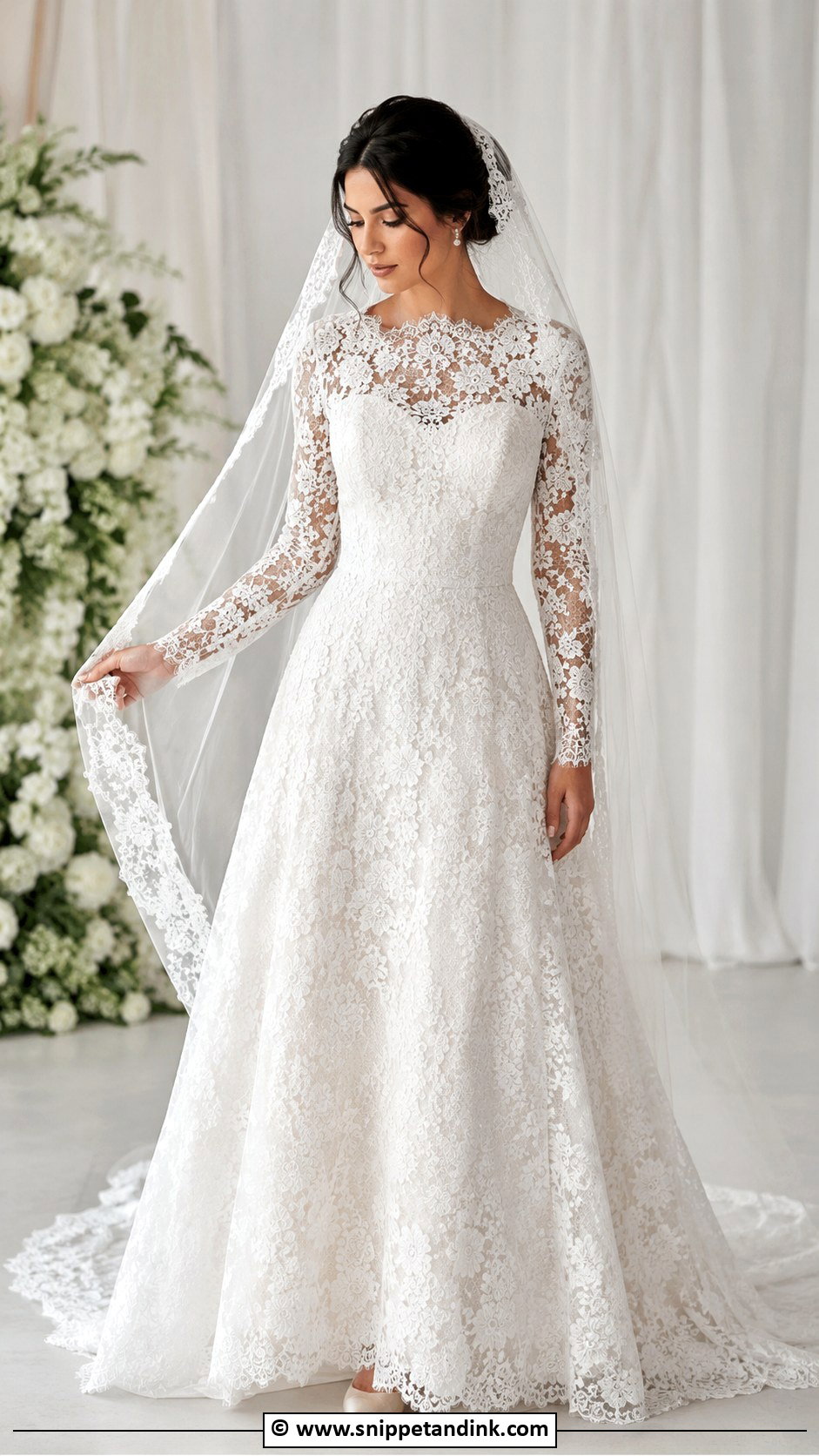 Arabic Lace Wedding Dress - Snippet and Ink - 30 Arabic Wedding Dresses