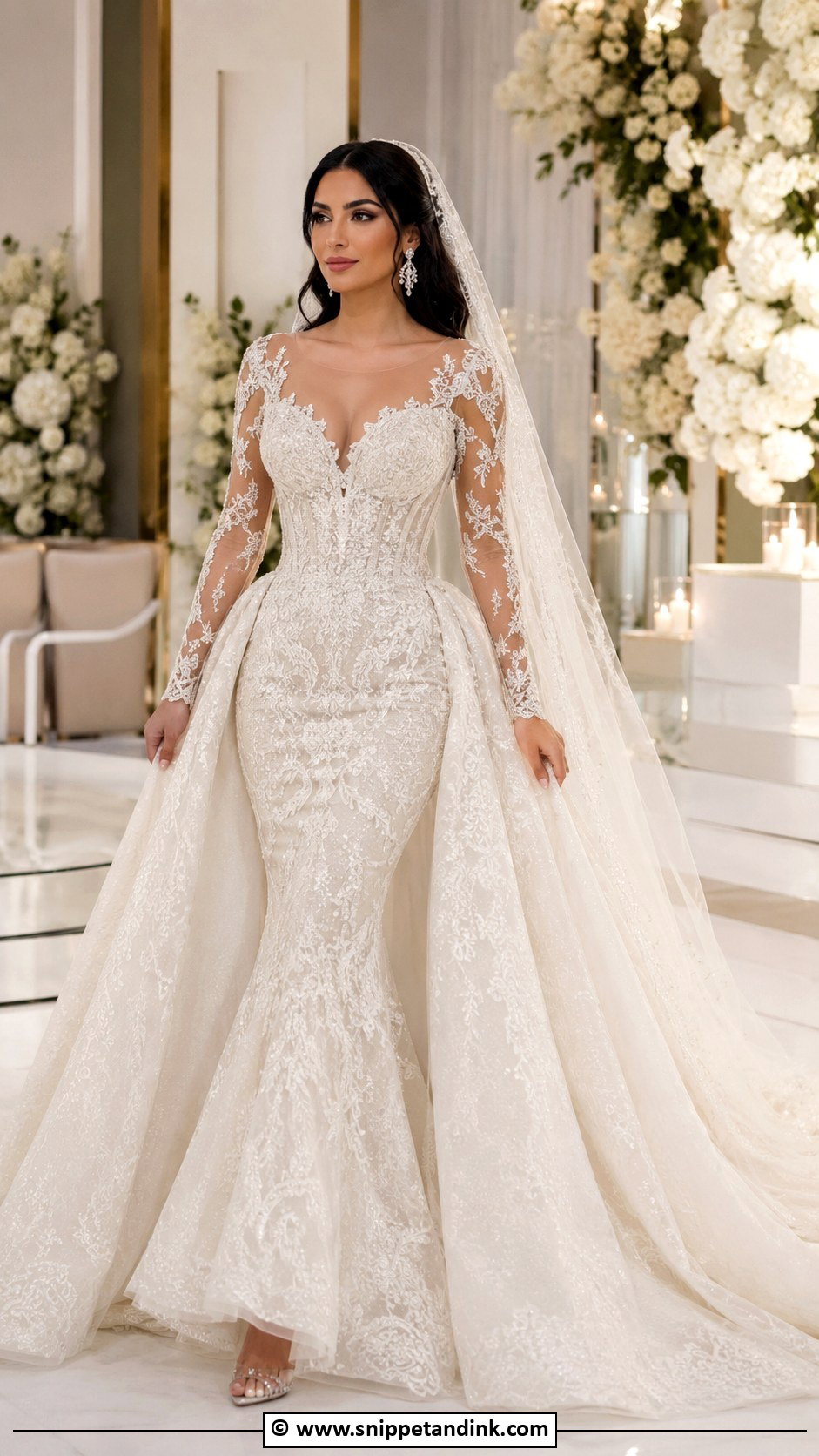 Arabic Mermaid Wedding Dress - Snippet and Ink - 30 Arabic Wedding Dresses