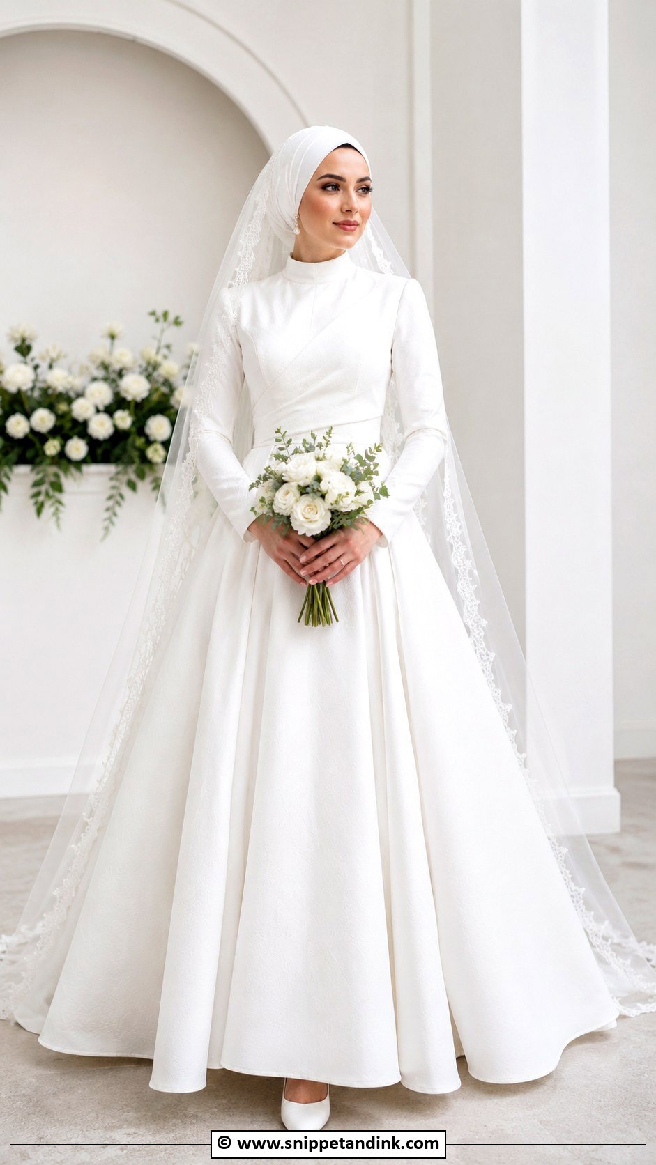 Arabic Modest Wedding Dress - Snippet and Ink - 30 Arabic Wedding Dresses