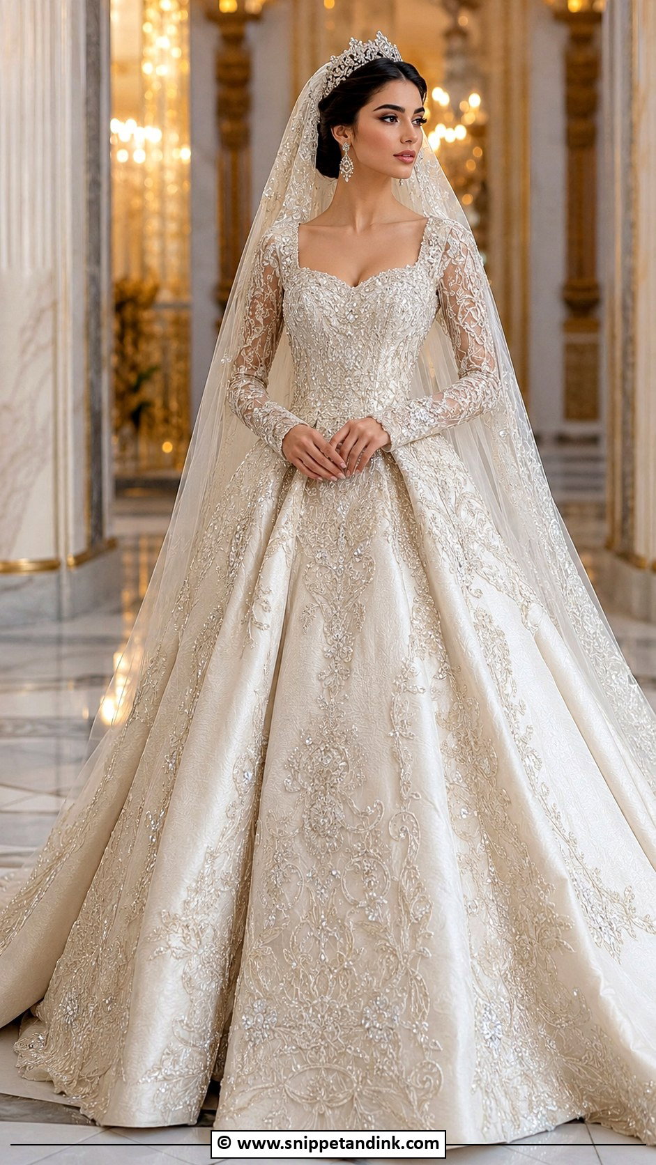 Arabic Royal Wedding Dress - Snippet and Ink - 30 Arabic Wedding Dresses