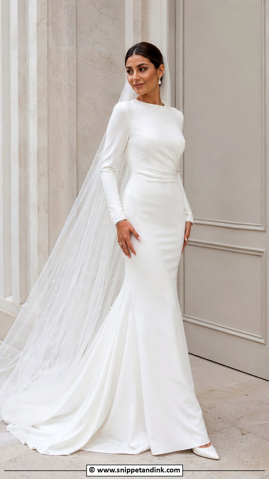 Arabic Simple Wedding Dress - Snippet and Ink - 30 Arabic Wedding Dresses