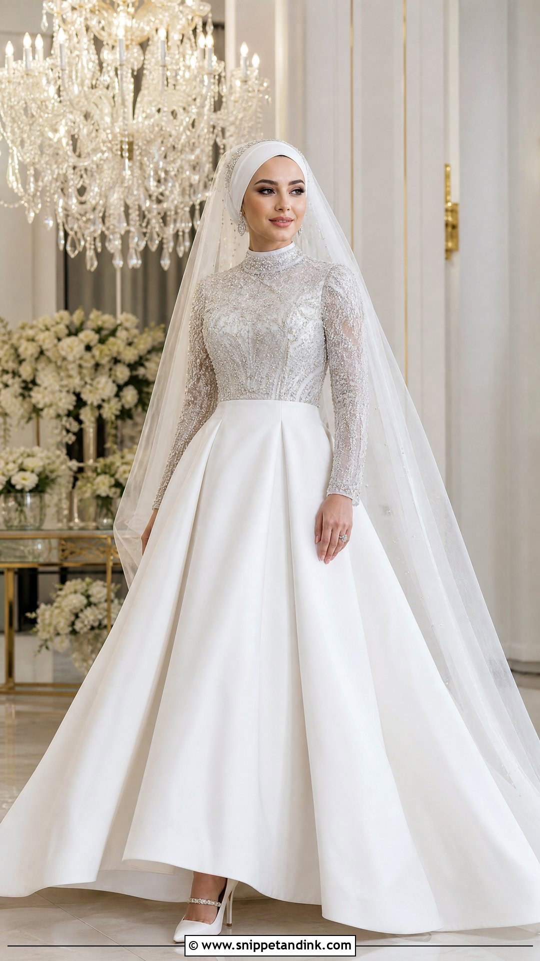Arabic Wedding Dress With Beaded Bodice - Snippet and Ink - 25 Arabic Wedding Dress Ideas