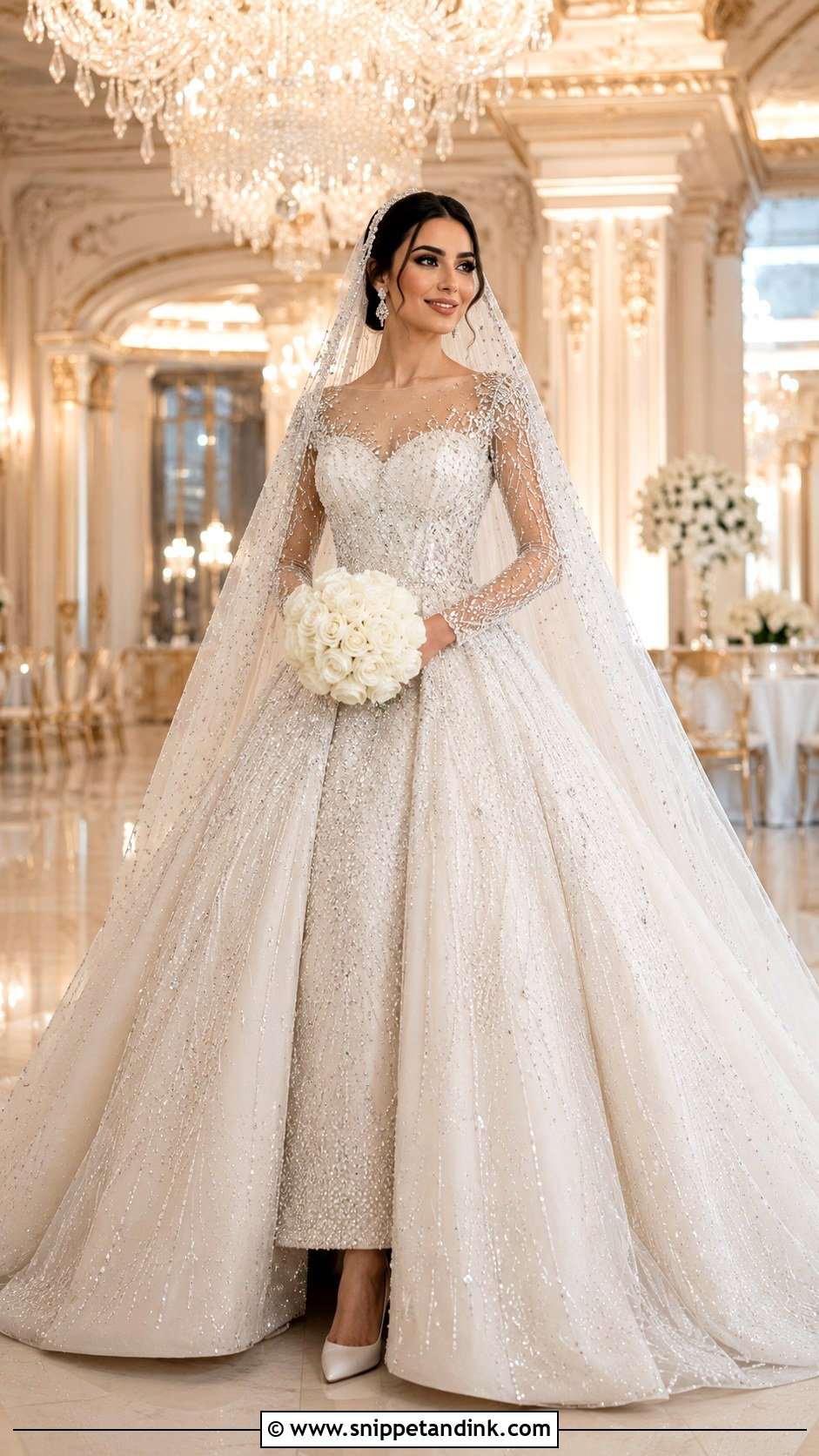 Arabic Wedding Dress With Crystal Ball Gown - Snippet and Ink - 20 Arabic Wedding Dress Dubai Ideas