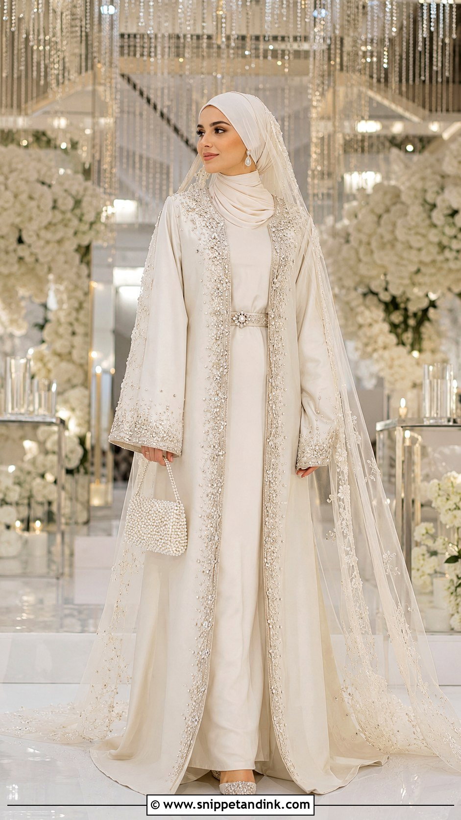 Arabic Wedding Dress With Embellished Abaya - Snippet and Ink - 20 Arabic Wedding Dress Dubai Ideas