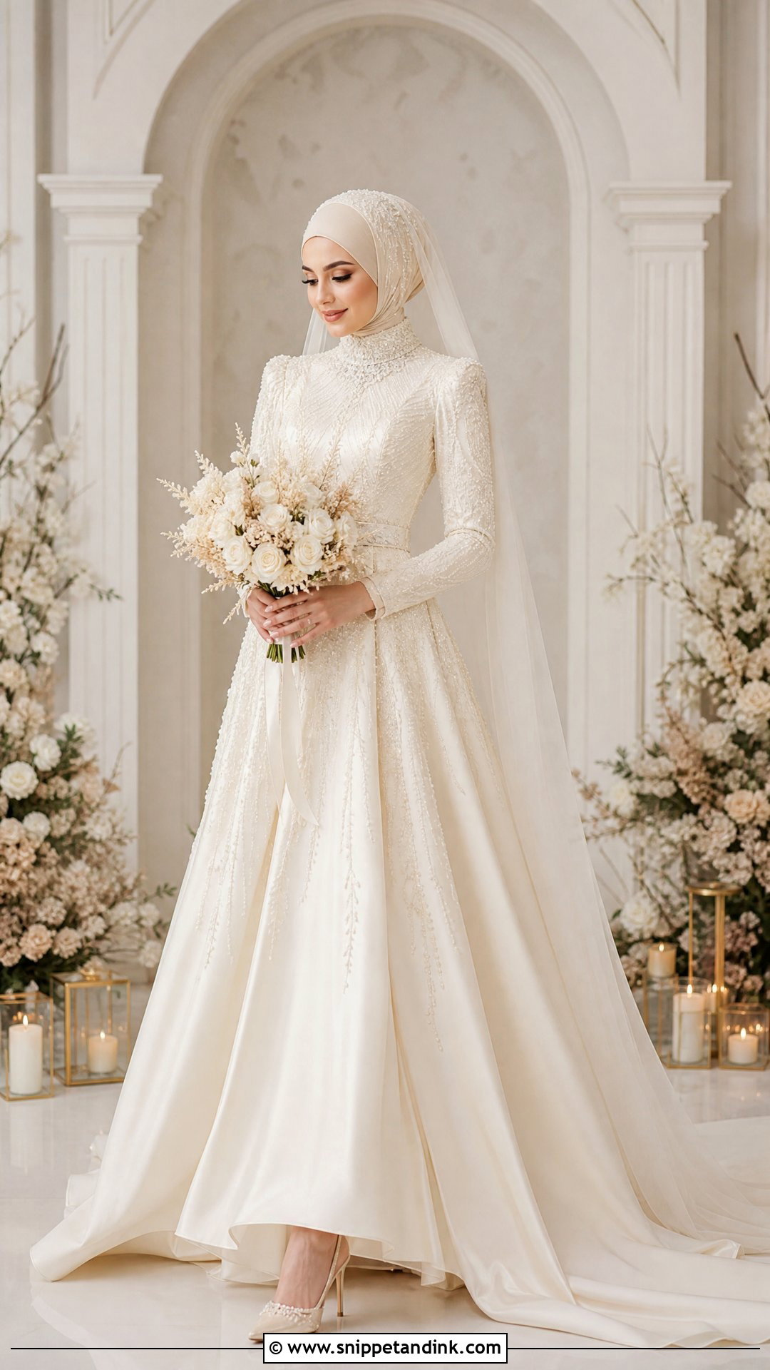 Arabic Wedding Dress With Ivory Color - Snippet and Ink - 25 Arabic Wedding Dress Ideas