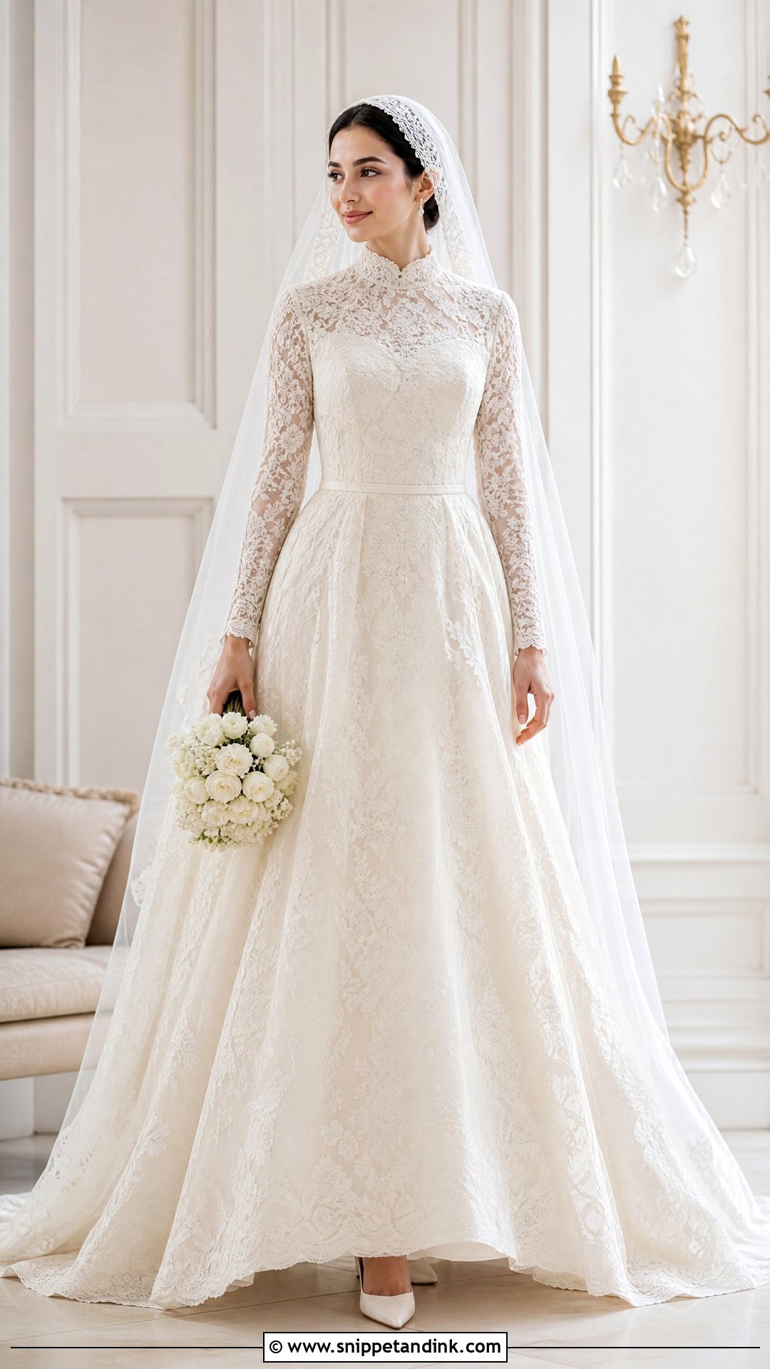 Arabic Wedding Dress With Long Sleeves - Snippet and Ink - 25 Arabic Wedding Dress Ideas