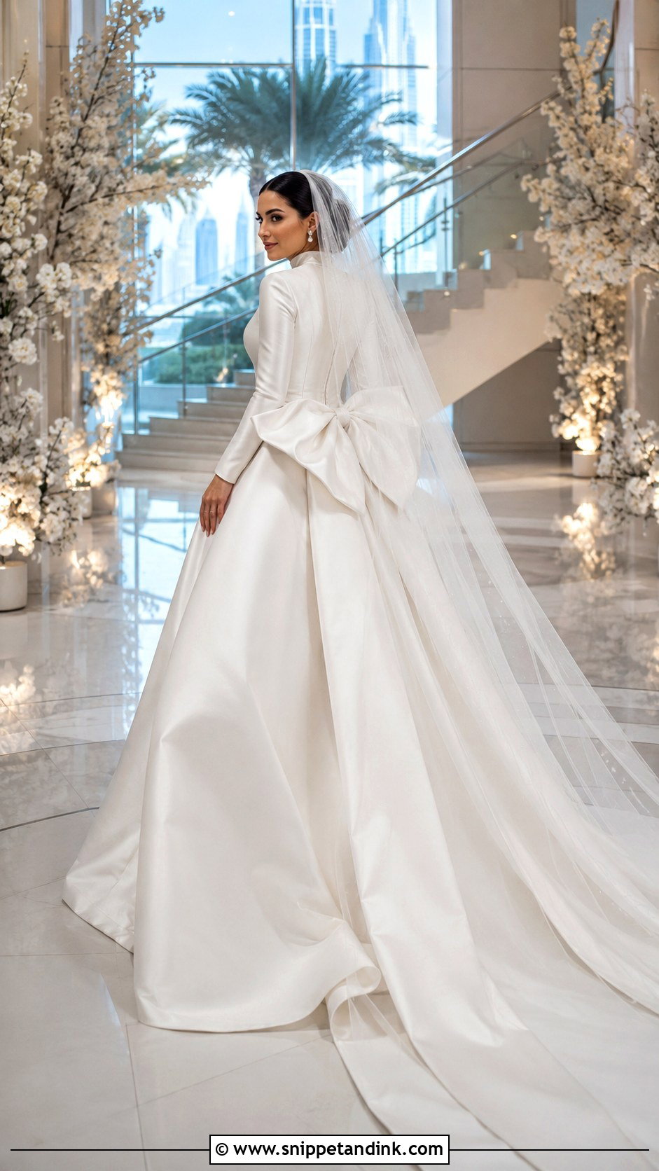 Arabic Wedding Dress With Oversized Bow - Snippet and Ink - 20 Arabic Wedding Dress Dubai Ideas