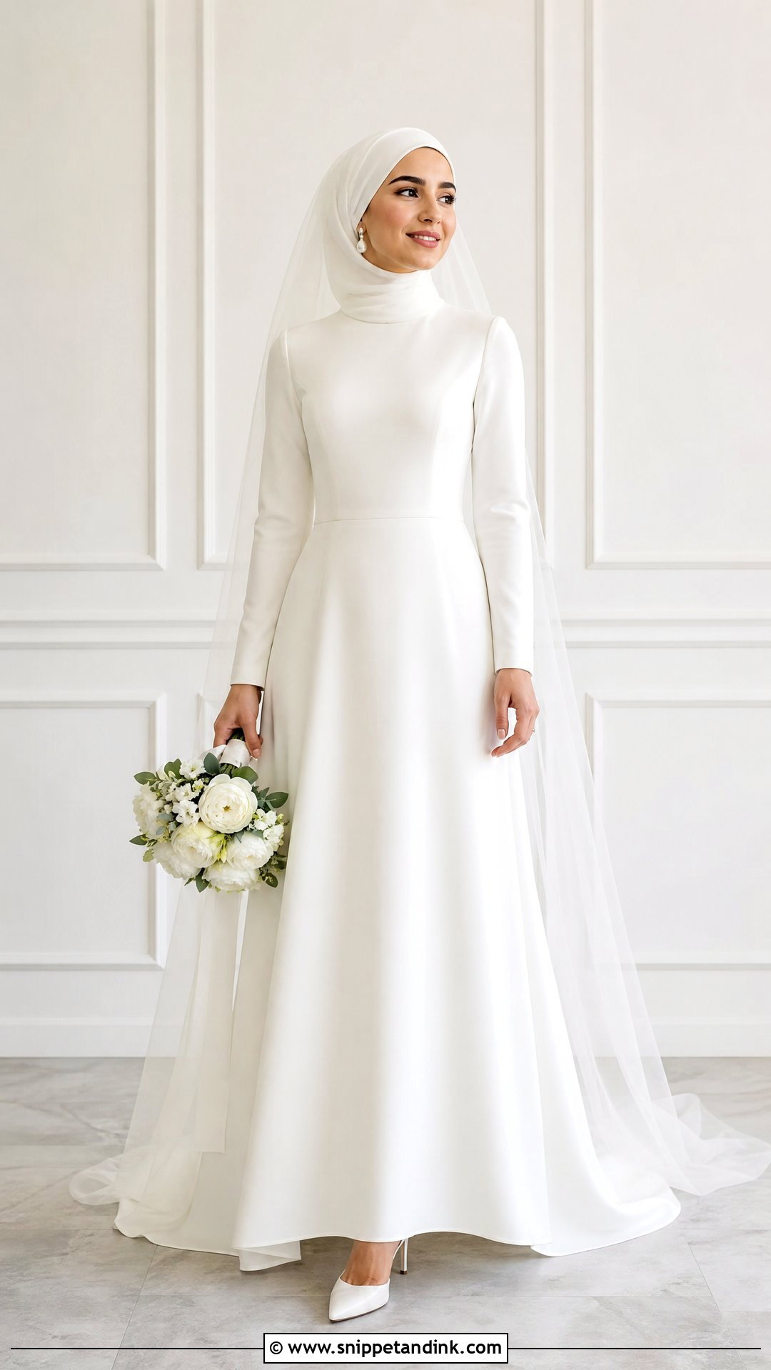 Arabic Wedding Dress With Simple Crepe Gown - Snippet and Ink - 25 Arabic Wedding Dress Ideas