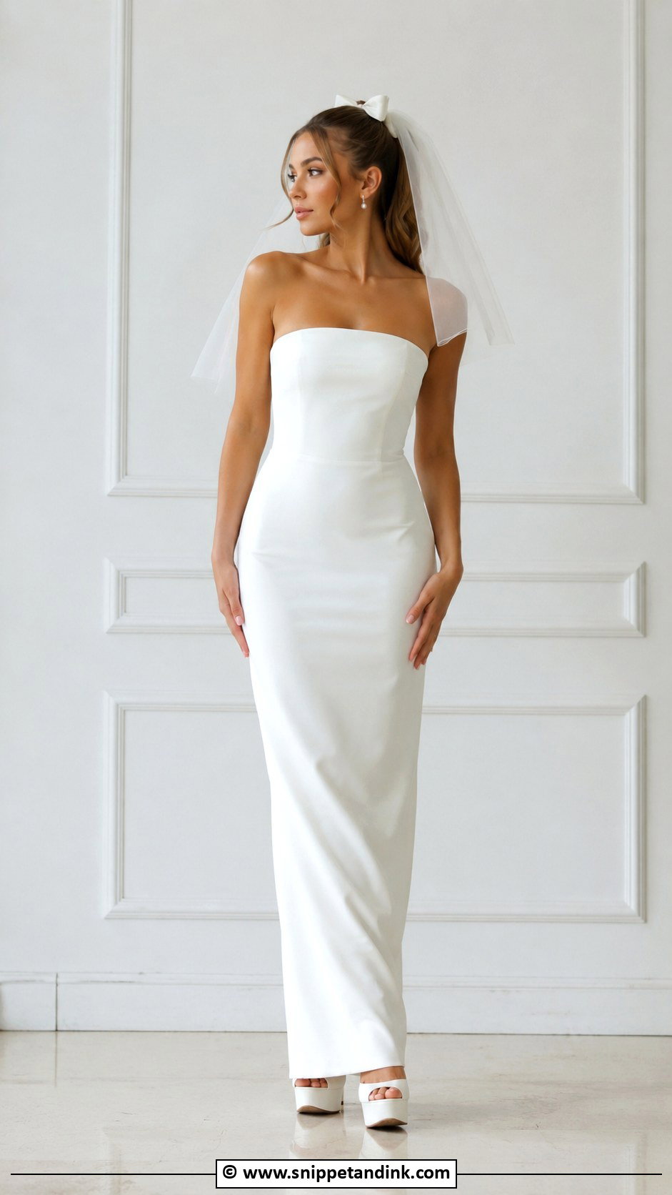 Ariana Grande Bow Veil Wedding Dress - Snippet and Ink - 25 Ariana Grande Wedding Dress Ideas