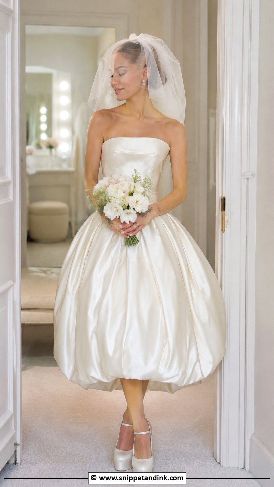 Ariana Grande Bubble Veil Wedding Dress - Snippet and Ink - 25 Ariana Grande Wedding Dress Ideas