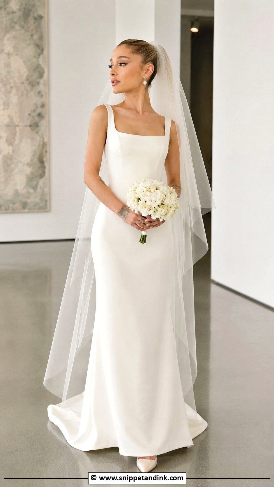 Ariana Grande Minimalist Wedding Dress - Snippet and Ink - 25 Ariana Grande Wedding Dress Ideas
