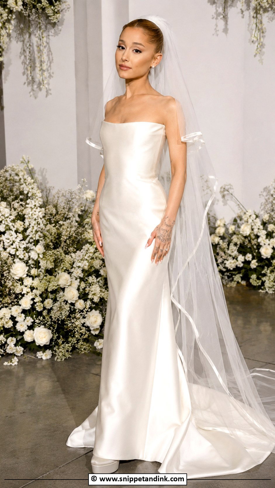 Ariana Grande Satin Wedding Dress - Snippet and Ink - 25 Ariana Grande Wedding Dress Ideas