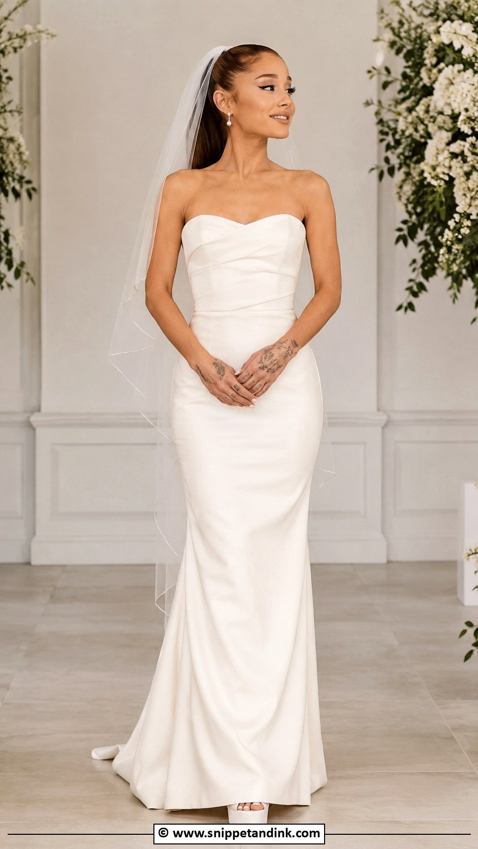 Ariana Grande Strapless Wedding Dress - Snippet and Ink - 25 Ariana Grande Wedding Dress Ideas