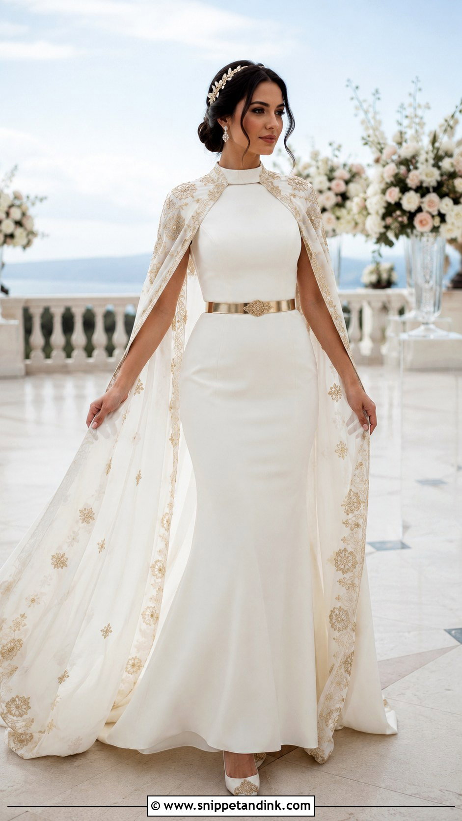 Armenian Cape Sleeve Wedding Dress - Snippet and Ink - 20 Armenian Wedding Dress Ideas