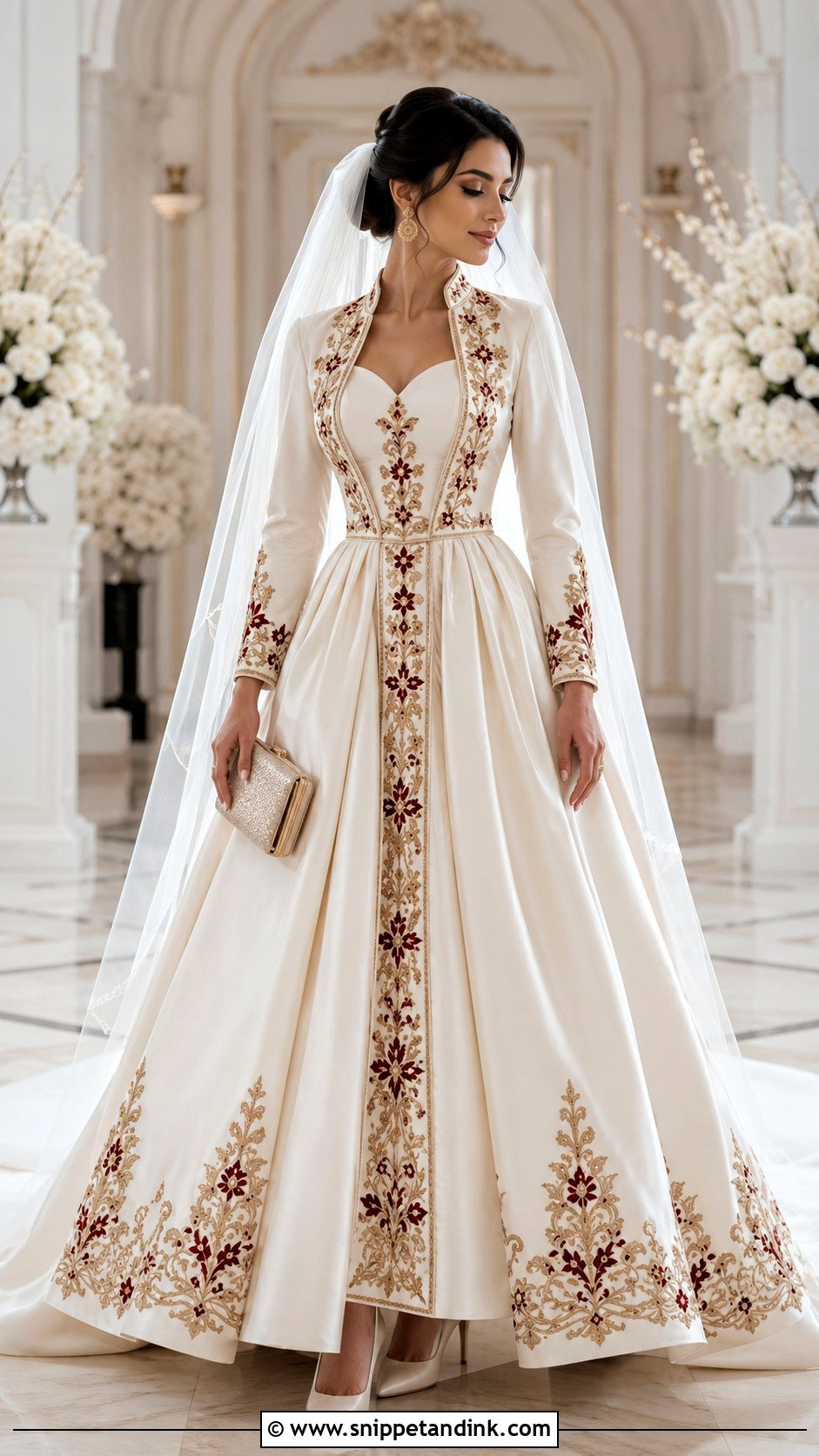 Armenian Embroidered Ball Gown Wedding Dress - Snippet and Ink - 20 Armenian Wedding Dress Ideas