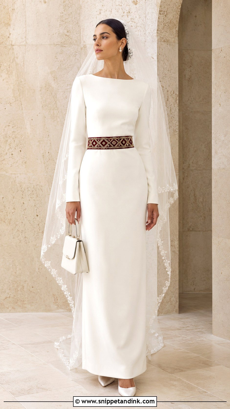 Armenian Minimalist Column Wedding Dress - Snippet and Ink - 20 Armenian Wedding Dress Ideas