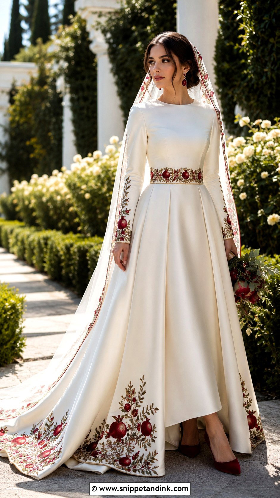 Armenian Pomegranate Wedding Dress - Snippet and Ink - 20 Armenian Wedding Dress Ideas