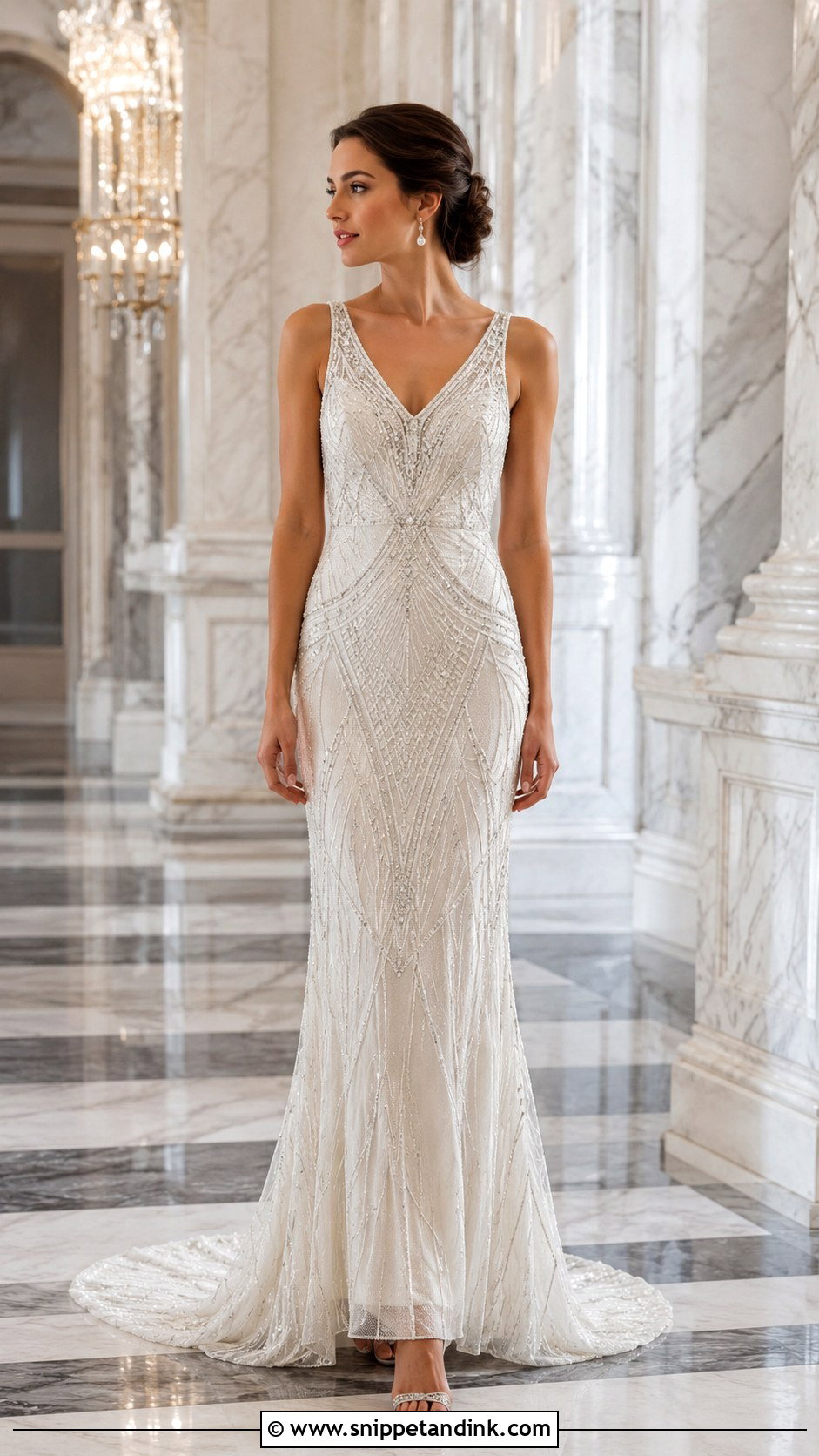 Art Deco Beaded Wedding Dress - Snippet and Ink - 25 20s Wedding Dress Ideas