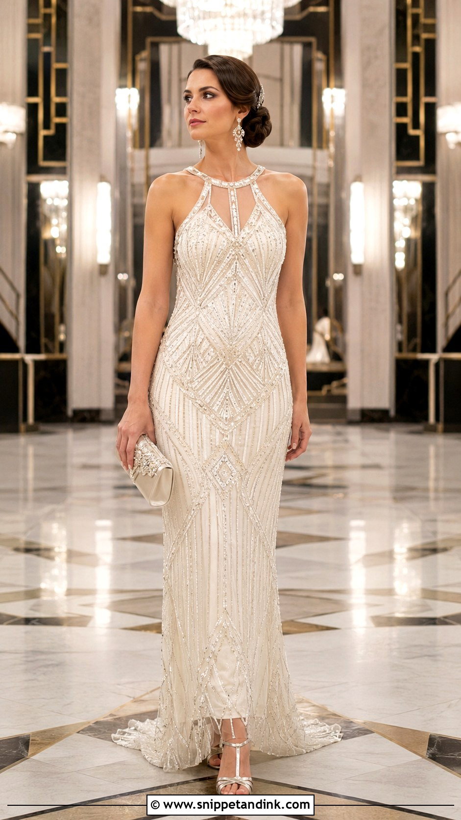 Art Deco Beaded Wedding Dress - Snippet and Ink - 20 20s Style Wedding Dress Ideas