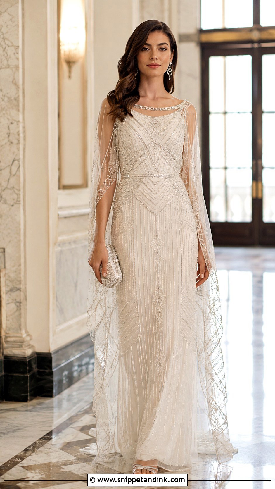 Art Deco Beaded Wedding Dress - Snippet and Ink - 20 Boho Vintage Wedding Dress Ideas
