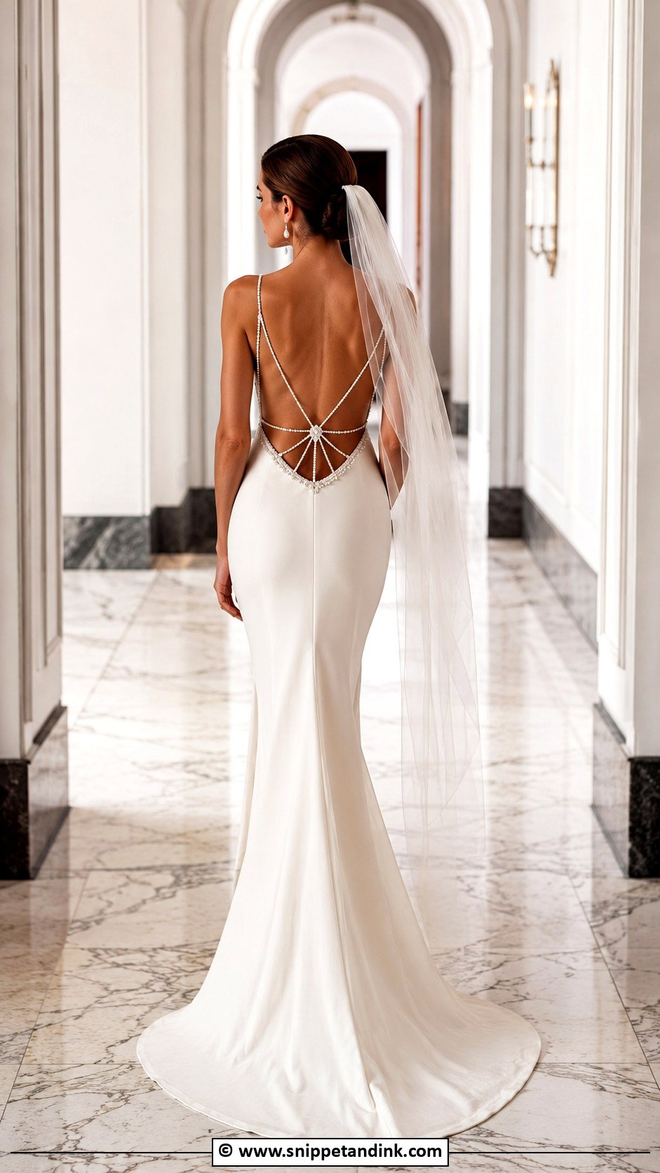 Art Deco Champagne Wedding Dress - Snippet and Ink - 30 Art Deco Wedding Dress Ideas