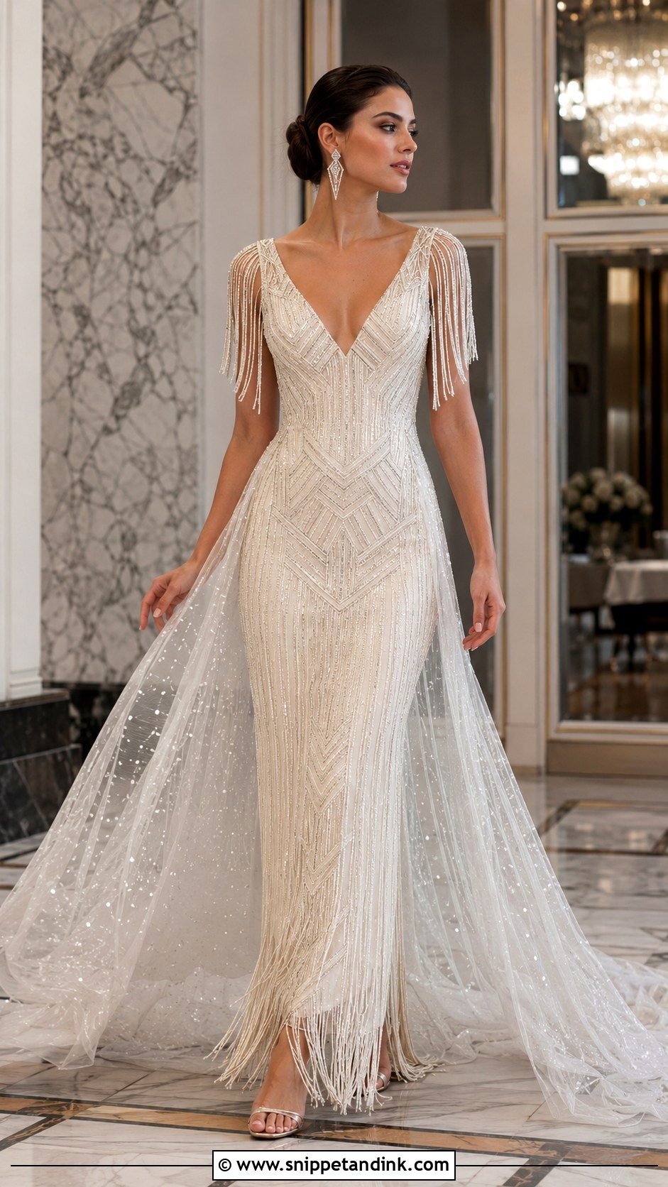 Art Deco Fringe Wedding Dress - Snippet and Ink - 20 Extravagant Wedding Dress Ideas