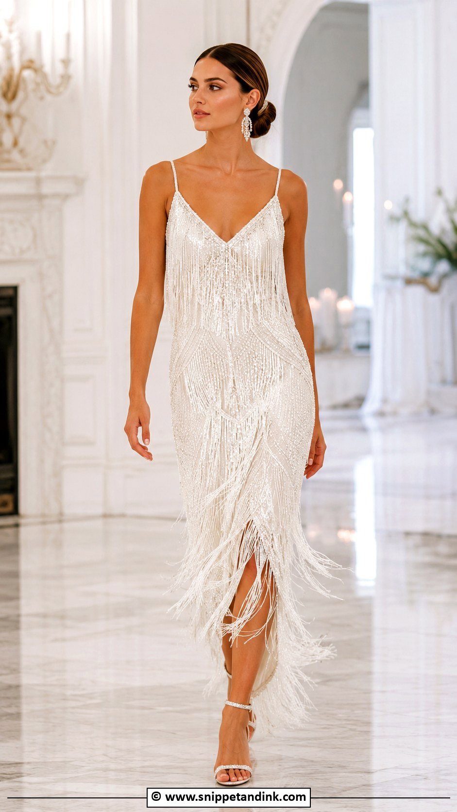 Art Deco Fringe Wedding Dress - Snippet and Ink - 30 Art Deco Wedding Dress Ideas