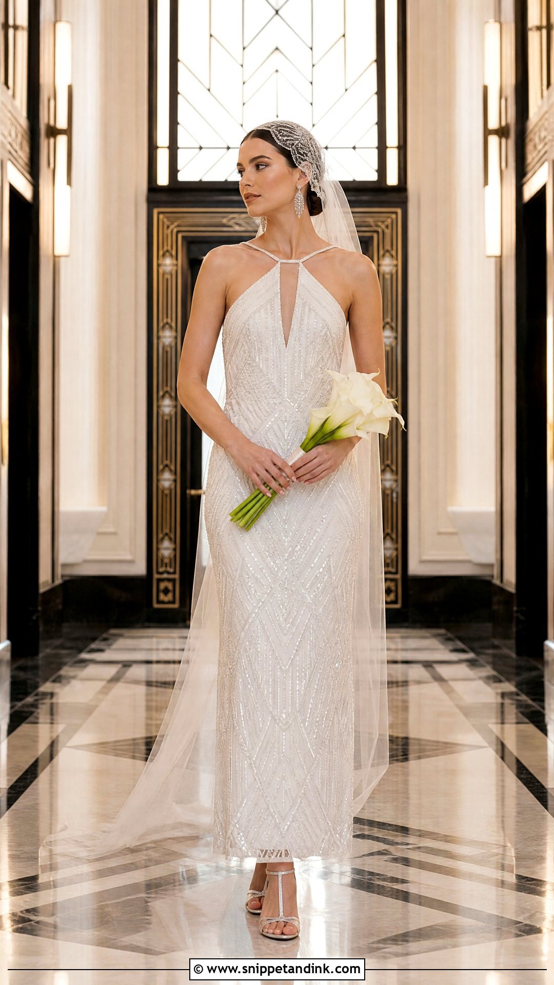 Art Deco Wedding Dress - Snippet and Ink - 20 Wedding Dress Theme Ideas