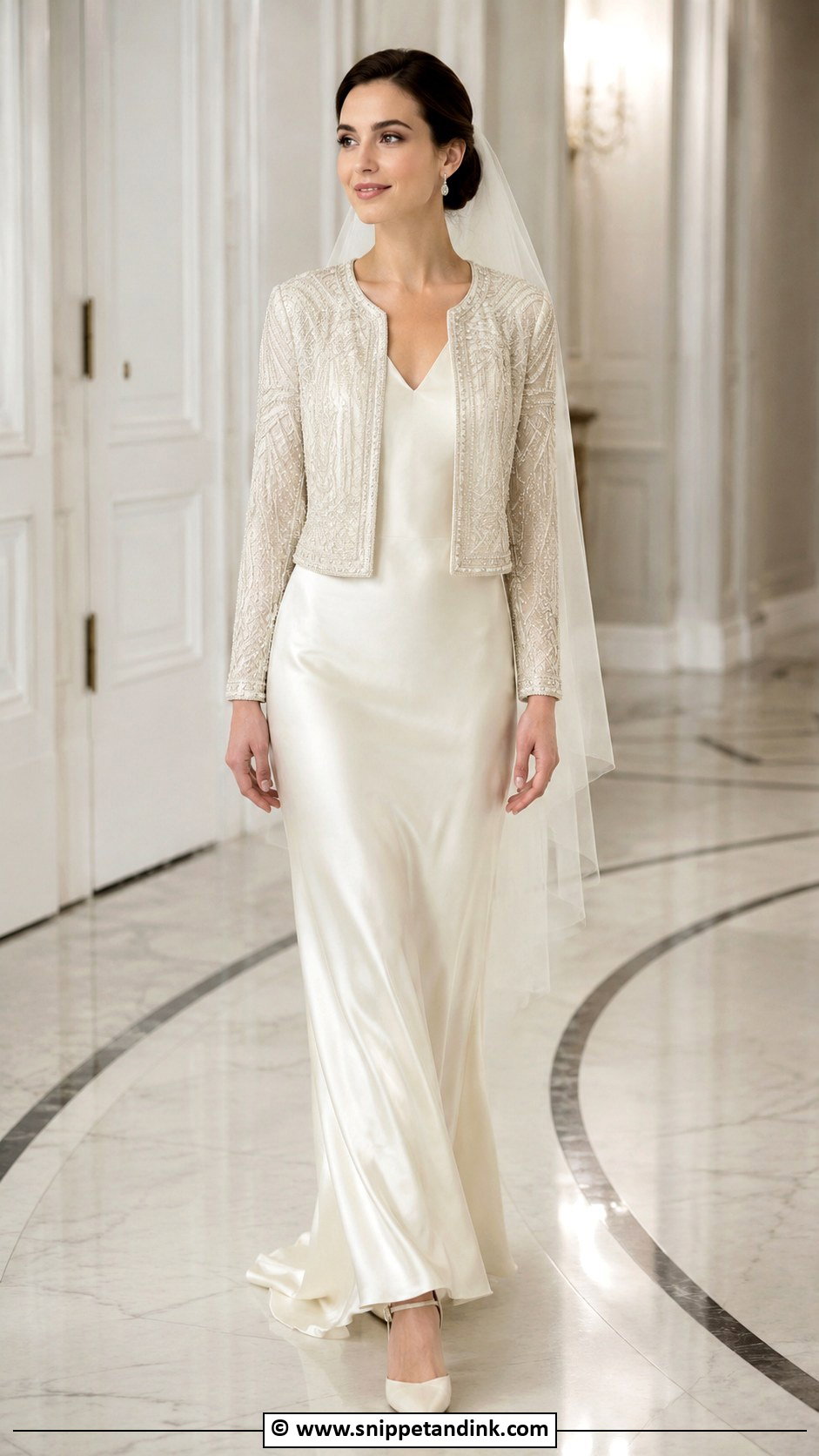 Art Deco Wedding Dress With Jacket - Snippet and Ink - 30 Art Deco Wedding Dress Ideas