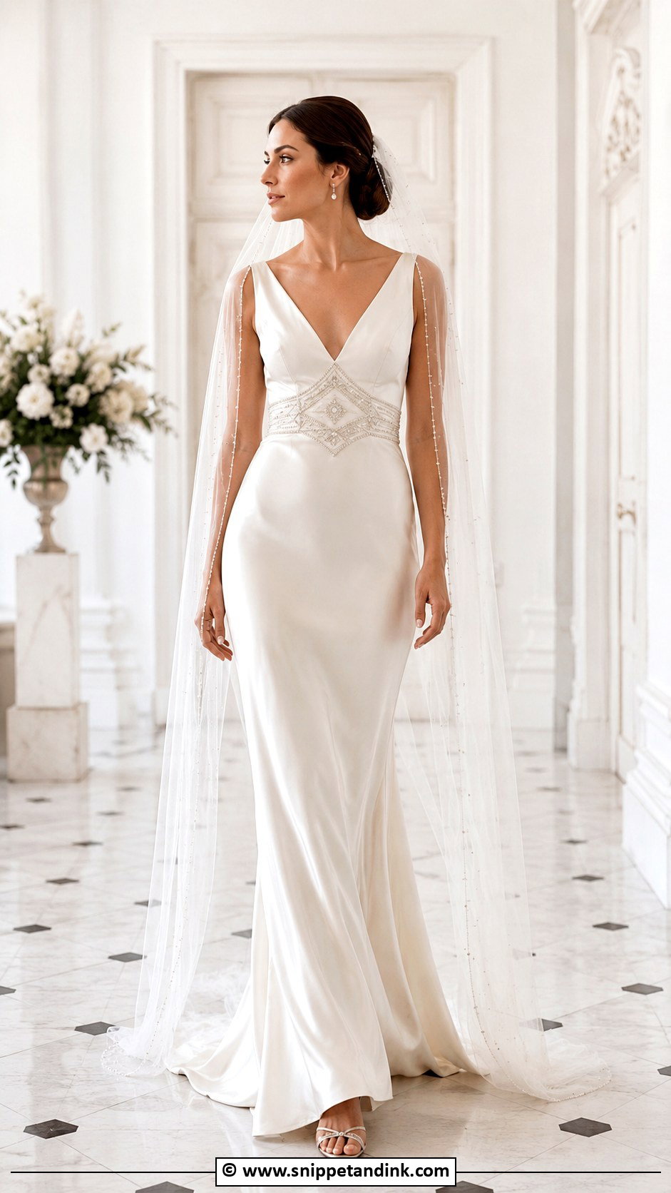Art Deco Wedding Dress With Veil - Snippet and Ink - 30 Art Deco Wedding Dress Ideas
