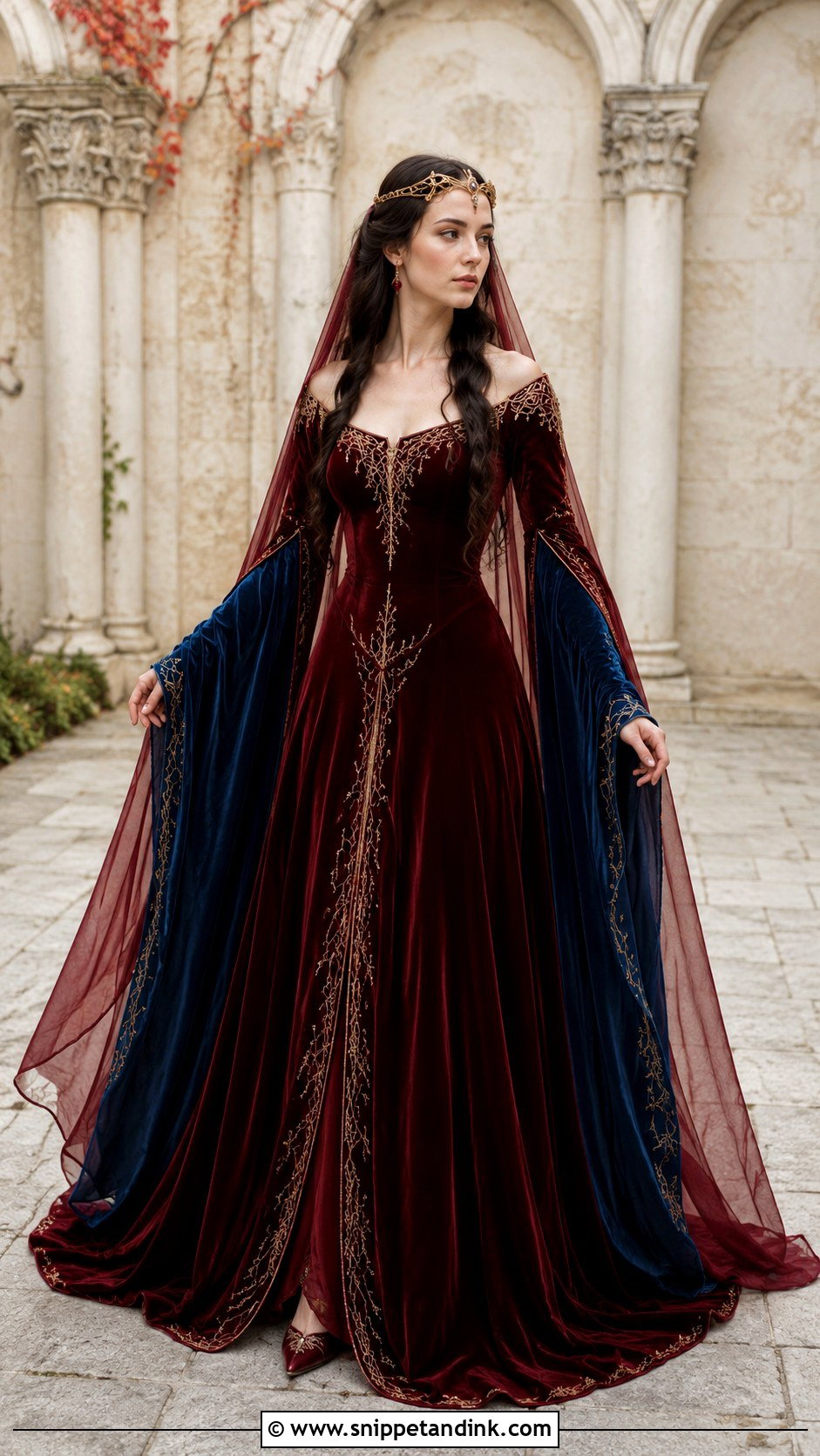 Arwen Blood Red Wedding Dress - Snippet and Ink - 20 Arwen Wedding Dress Ideas
