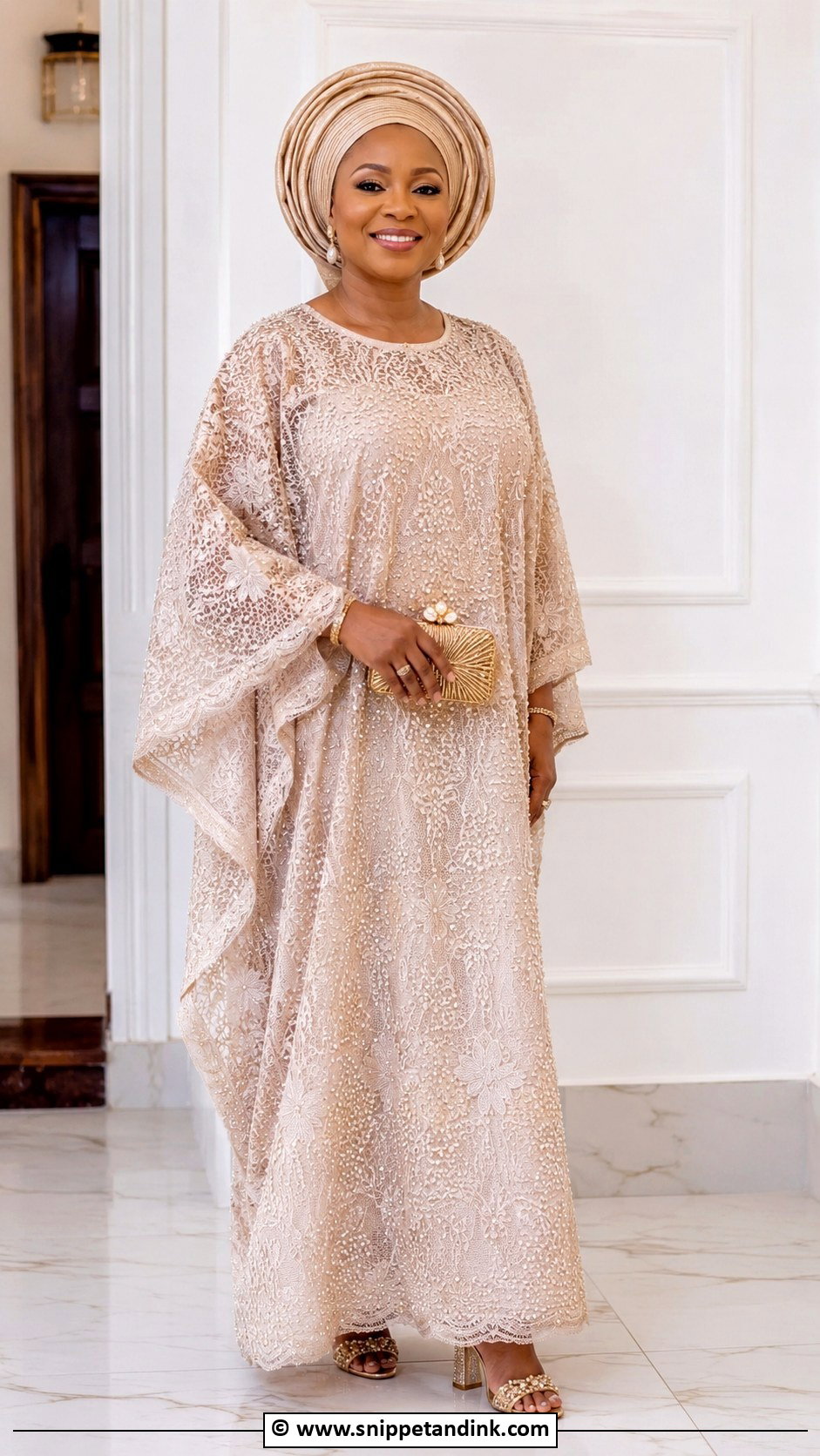 Aso Ebi Lace Bubu Gown - Snippet and Ink - 30 Latest Aso Ebi Lace Gown Styles