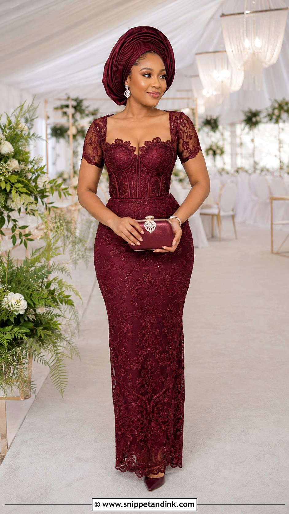 Aso Ebi Lace Corset Gown - Snippet and Ink - 20 Ask Ebi Lace Styles
